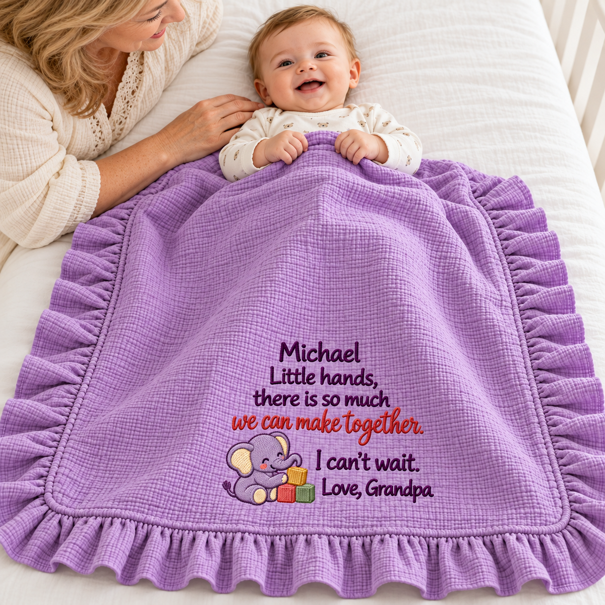 You Are Doing Great Mommy This Christmas Blanket | Personalized Newborn Keepsake Gift