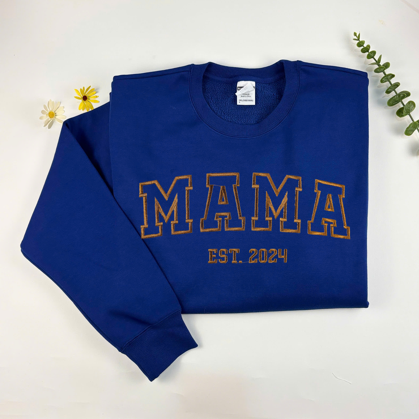 Custom Embroidered Sweatshirt From Your Text, Unisex Crewneck Cotton, Personalized Sweatshirt