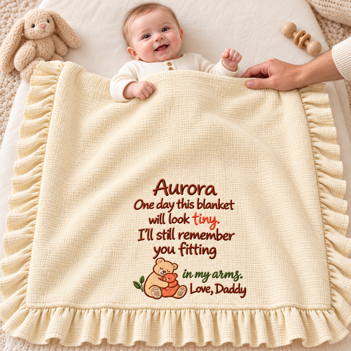 Doing Great Mommy Happy Christmas Blanket | Hand-in-Hand Personalized Keepsake Gift