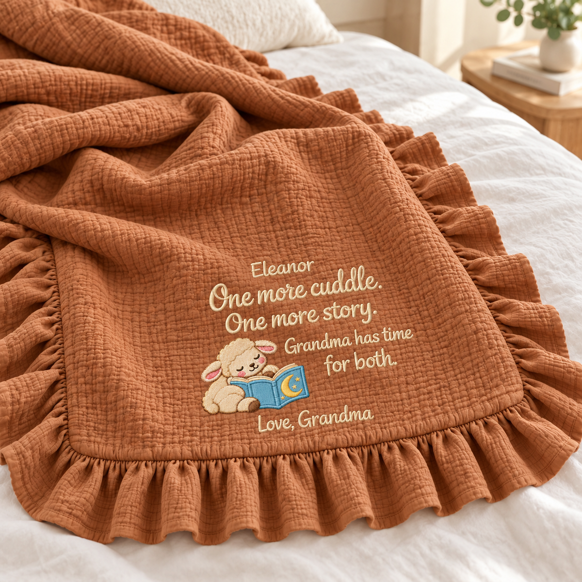 Happy First Christmas Keepsake Blanket | Mommy & Baby Hand-in-Hand Gift Blanket