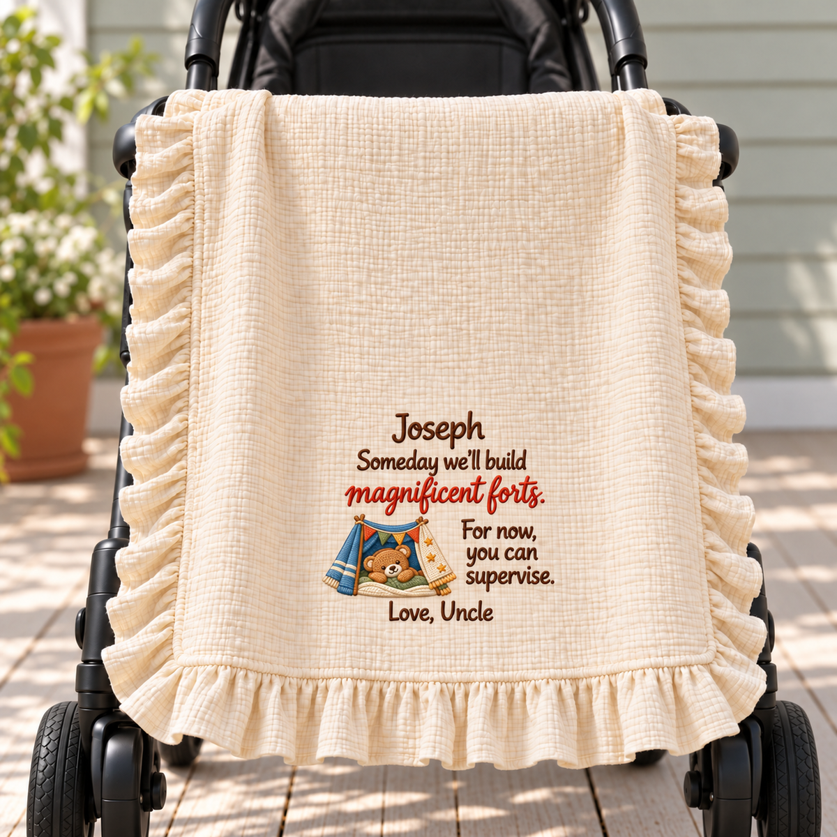 This Christmas Morning Together Blanket | Mommy & Baby Personalized Keepsake Gift