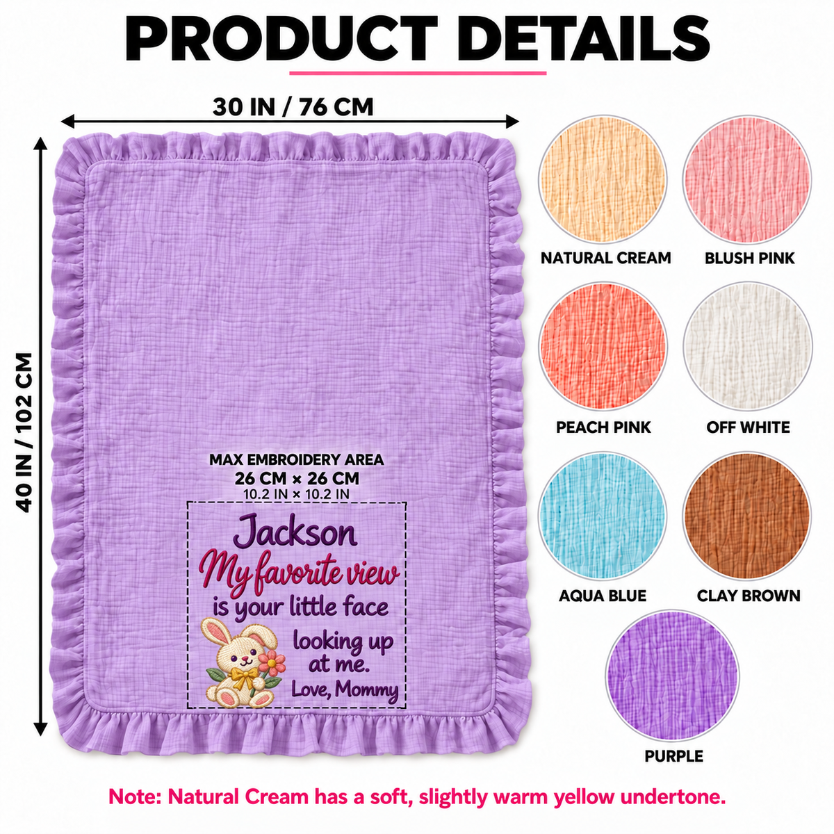 Happy Our Christmas Morning Blanket | Mommy & Baby Personalized Keepsake Gift