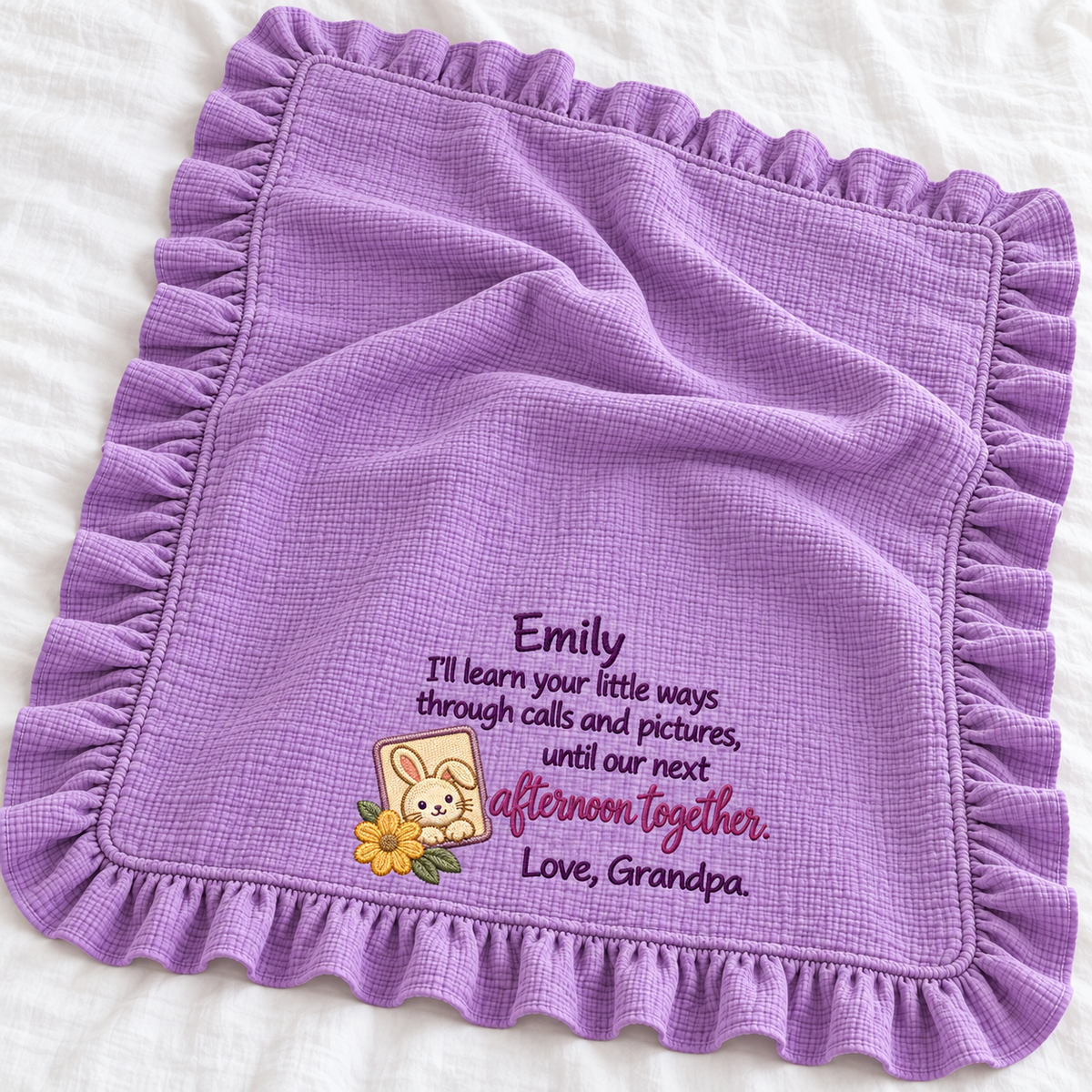 Happy Our First Christmas Keepsake Blanket | Personalized Newborn Gift Blanket