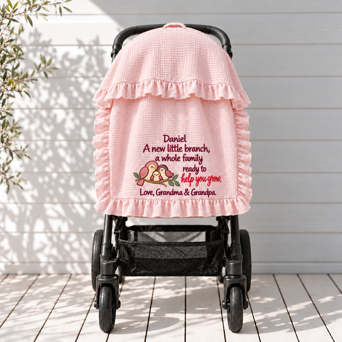 This Christmas Morning Love Mommy Blanket | Embroidered Newborn Keepsake Gift Blanket