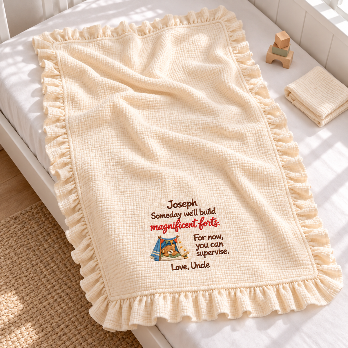 This Christmas Morning Together Blanket | Mommy & Baby Personalized Keepsake Gift