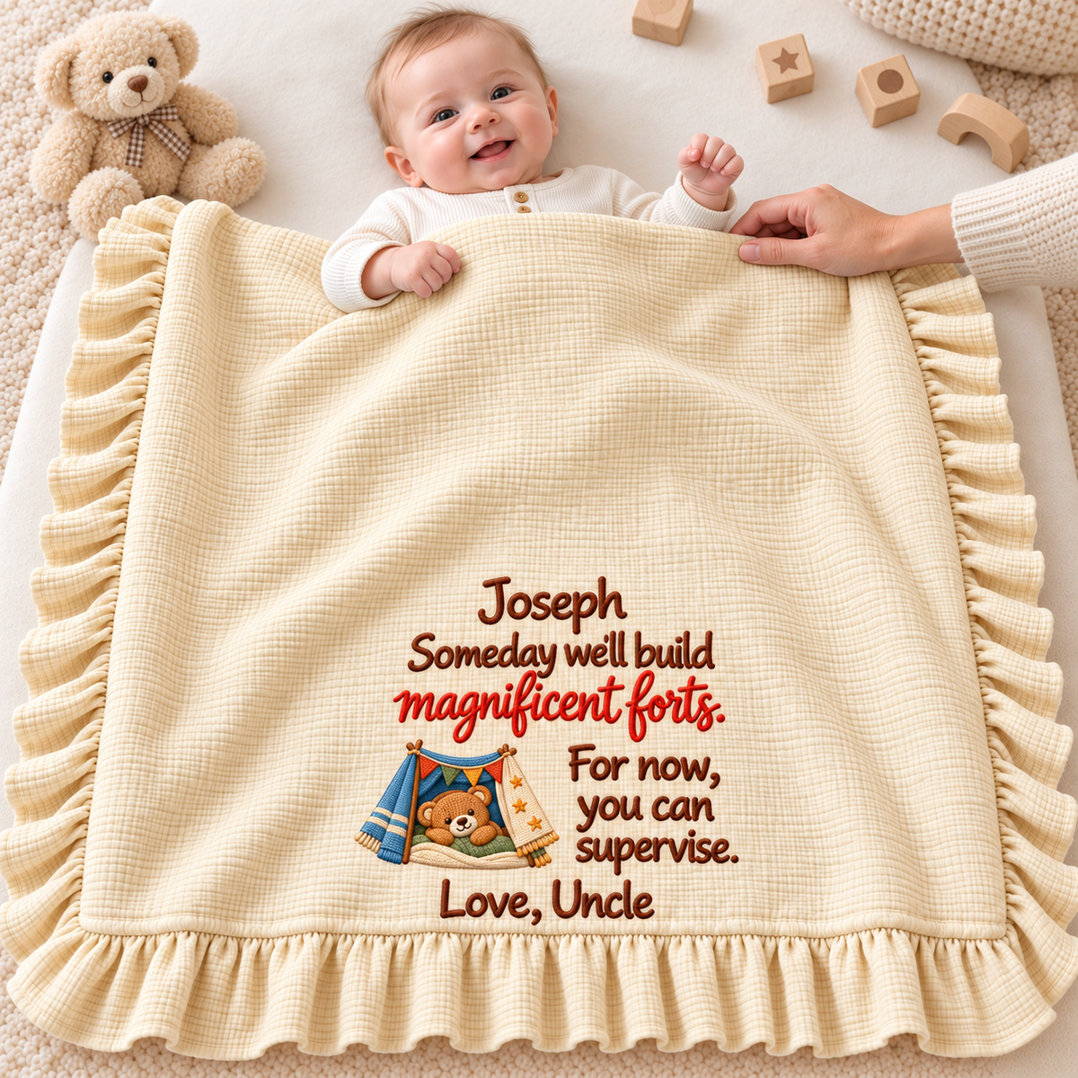 This Christmas Morning Together Blanket | Mommy & Baby Personalized Keepsake Gift