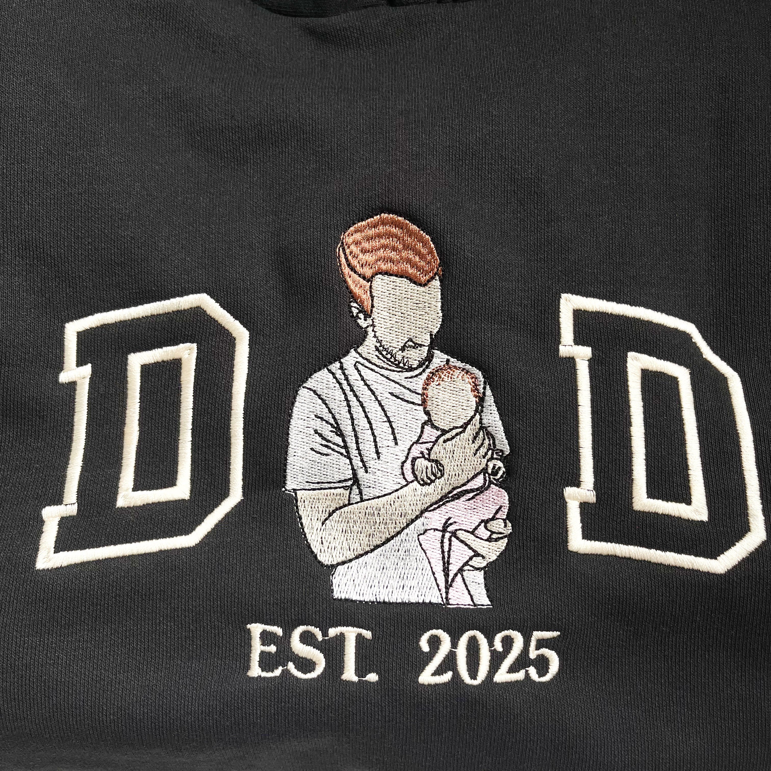 Custom Dad and Son Embroidery Hoodie, Personalized Dad Shirt, Father's Day Gift