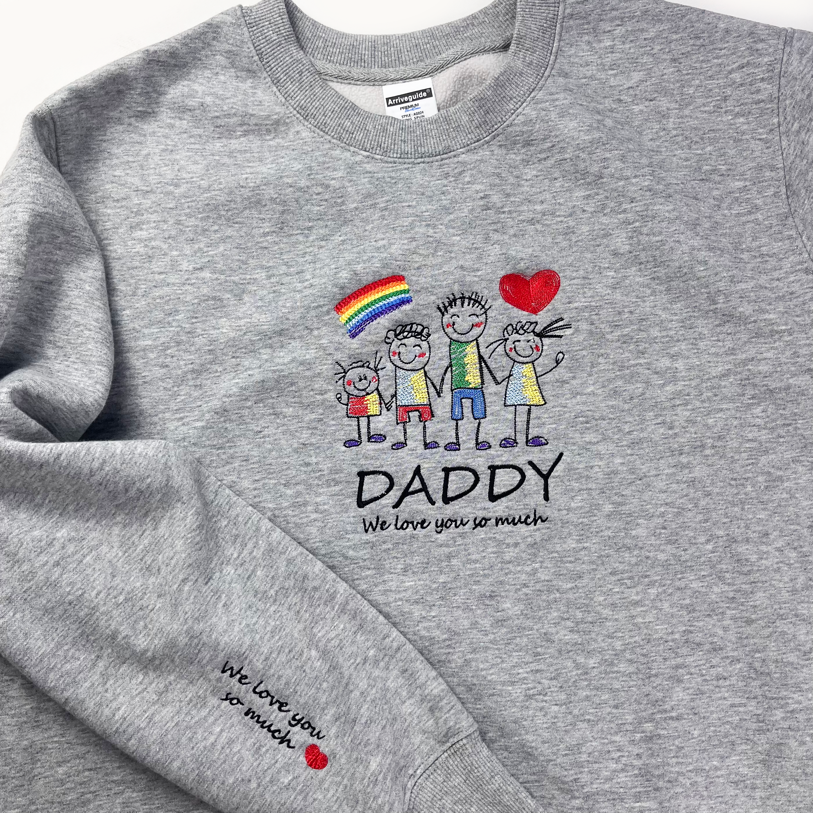 Custom Kid's Drawing Embroidery Sweatshirt, Children's Art Sweatshirt, Personalized Shirt
