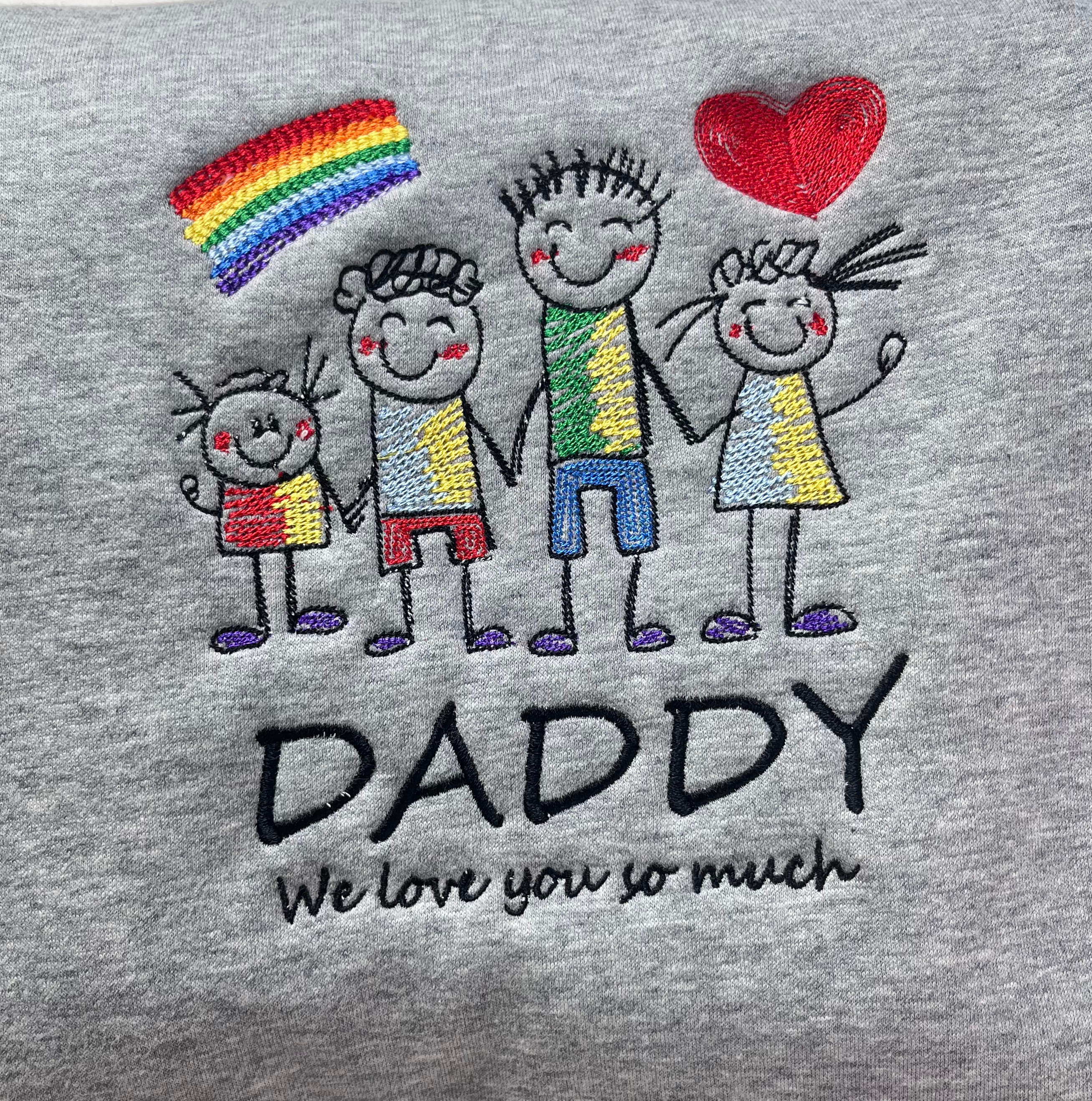 Custom Kid's Drawing Embroidery Sweatshirt, Children's Art Sweatshirt, Personalized Shirt