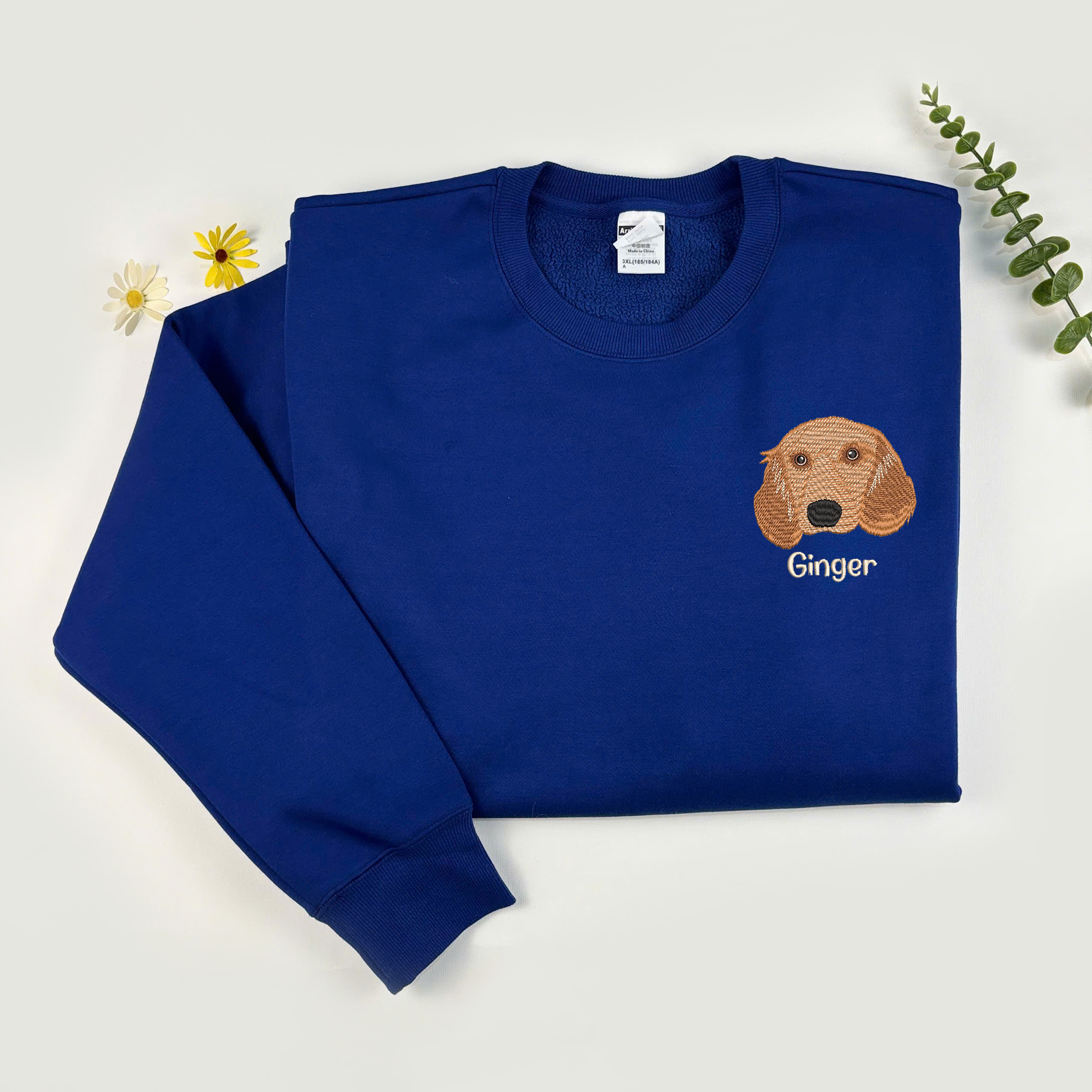 Custom Embroidered Pet Sweatshirt, Custom Dog Sweatshirt, Shirt For Pet Lovers