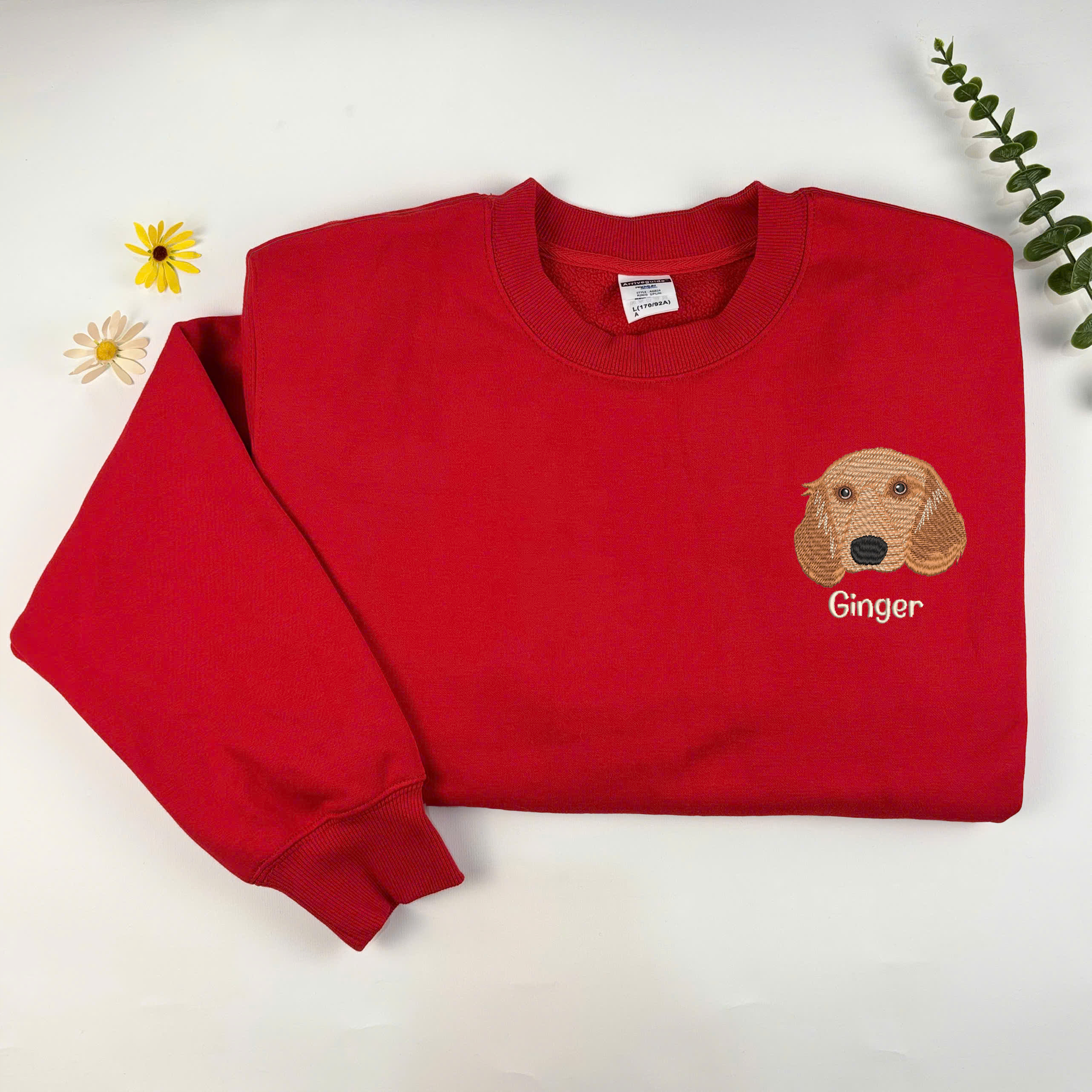 Custom Embroidered Pet Sweatshirt, Custom Dog Sweatshirt, Shirt For Pet Lovers