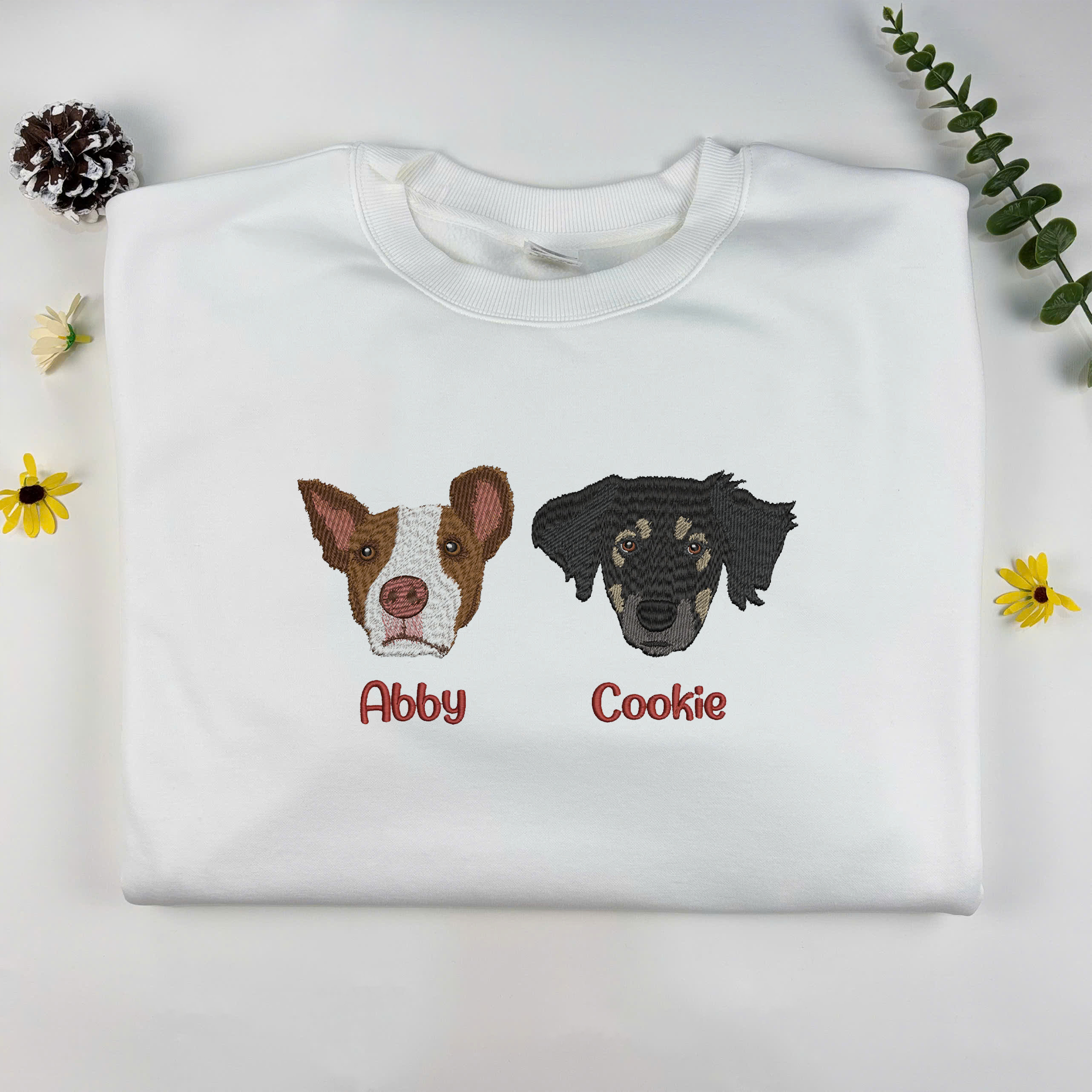 Custom Embroidered Pet Sweatshirt, Custom Dog Sweatshirt, Shirt For Pet Lovers