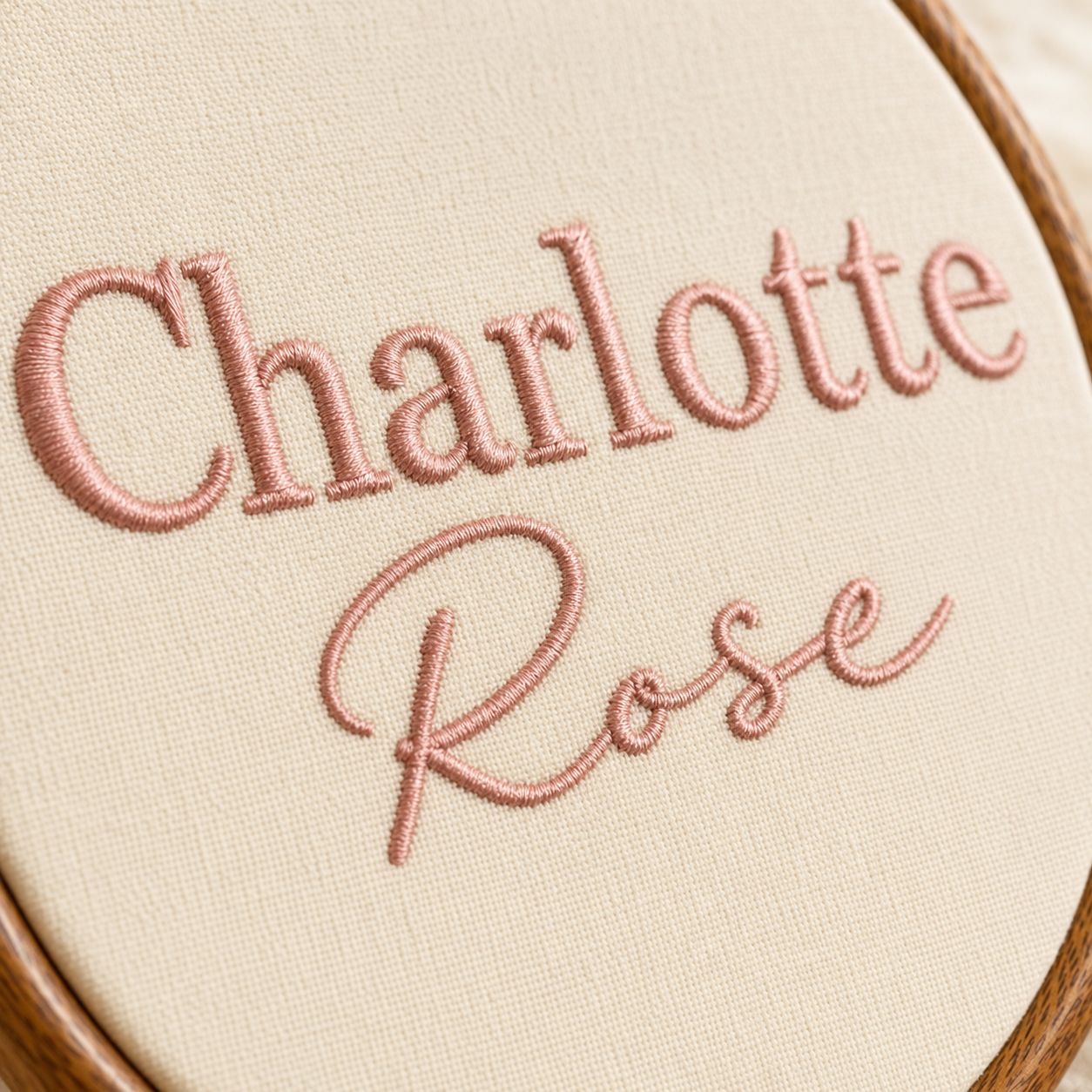 Personalized Embroidered Baby Name Hoop – Custom Nursery Wall Decor & Baby Gift