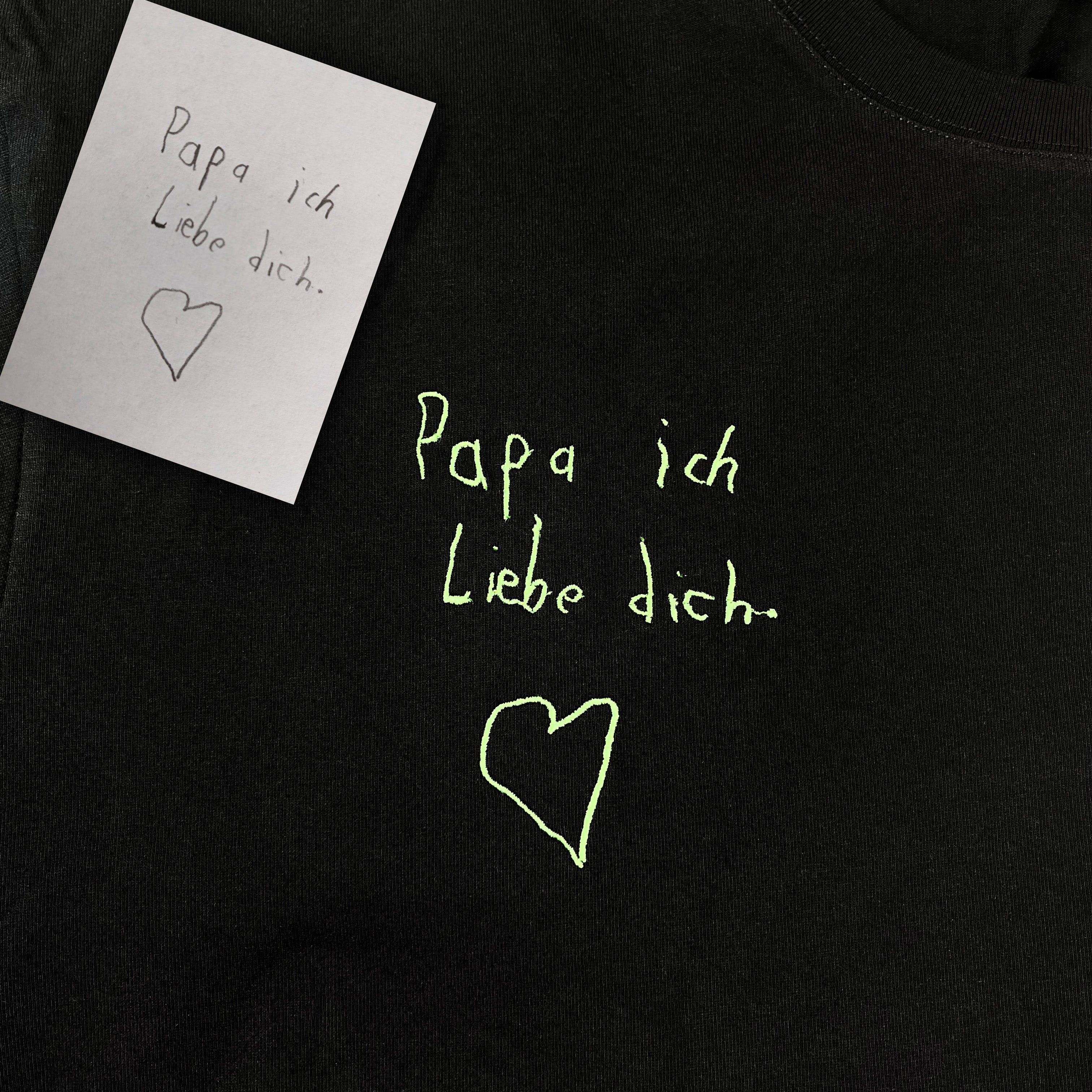 Custom Handwriting Embroidered T-shirt, Couple Message T Shirt Personalized Gift For Him Her