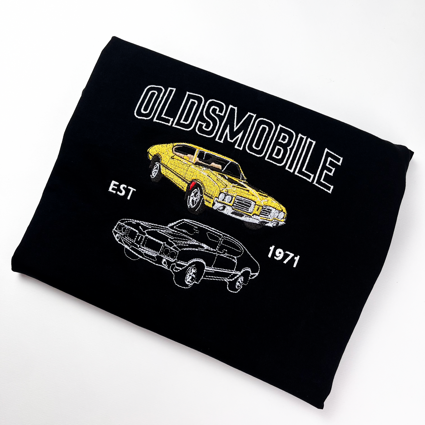 Custom Photo Car Embroidered Tshirt, Personalized Tshirt For Car Lovers, Classic Car Shirt