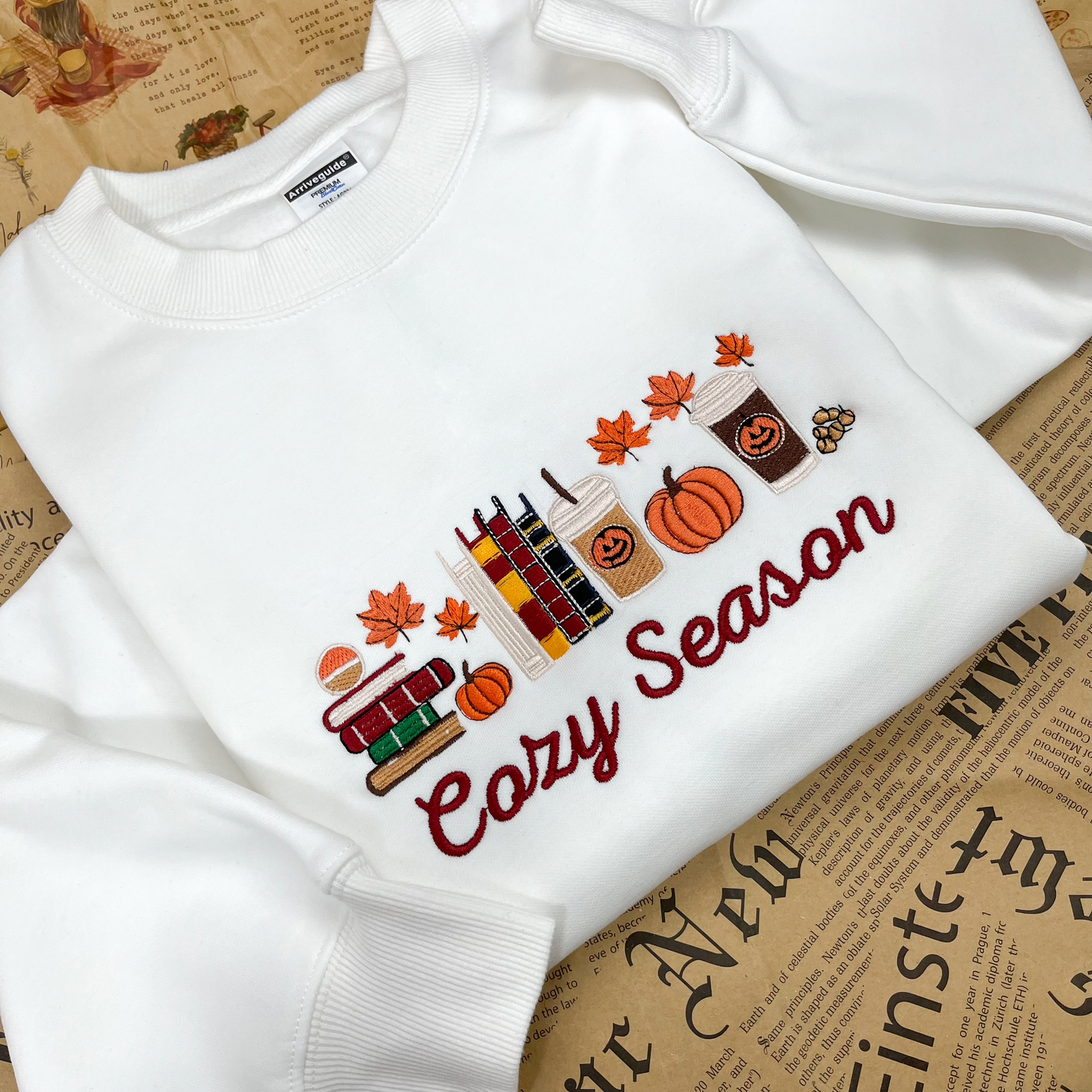 Cozy Season Embroidered Crewneck Sweatshirt, Halloween Shirt, Gift for Her