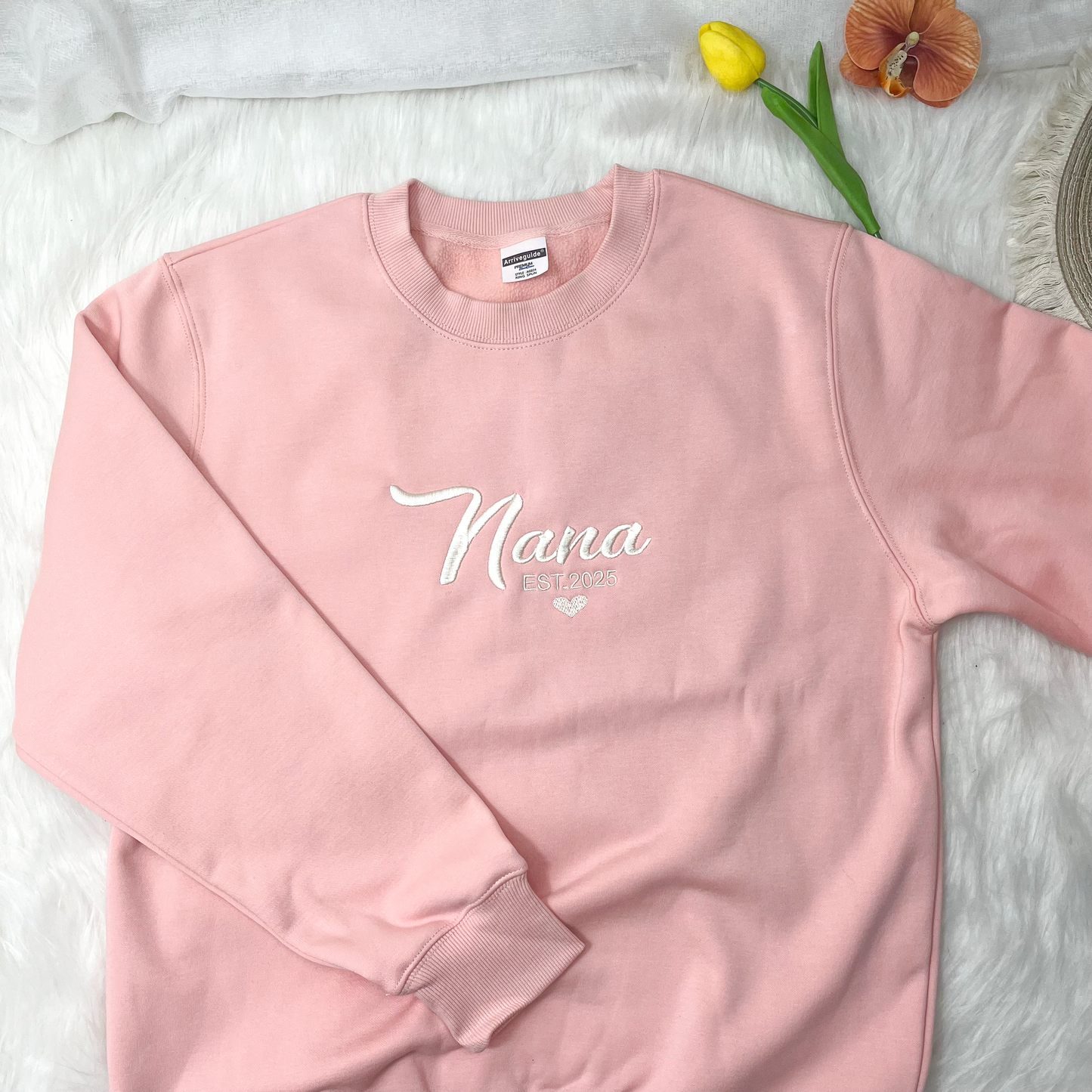 Nana, Mimi, Nene Customized Embroidered Sweatshirt, Personalized Gift for Grandma, Grandmother