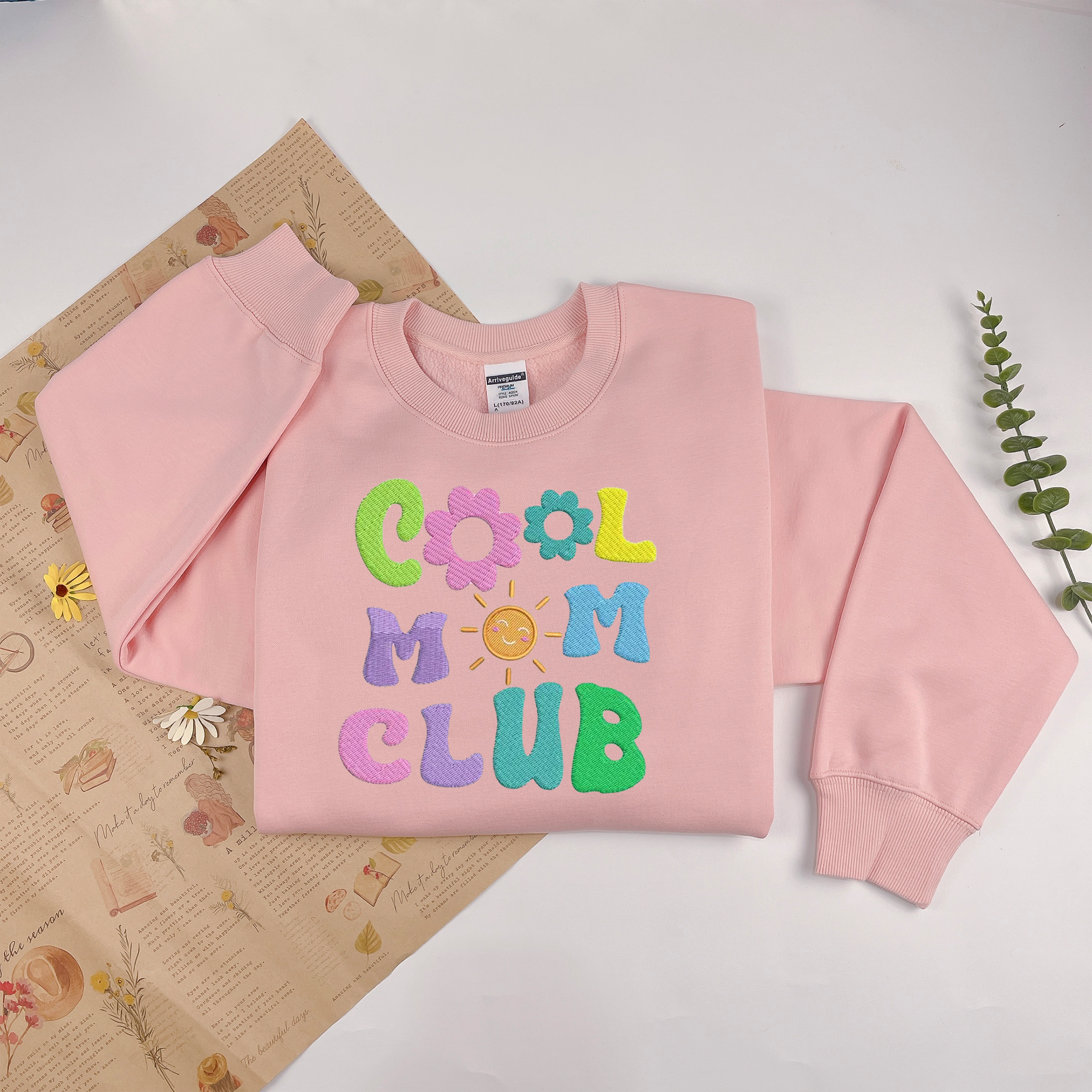 Cool Mom and Dad Club Embroidered Sweatshirt, Couple's Outfits, Couple Shirt for Mom and Dad