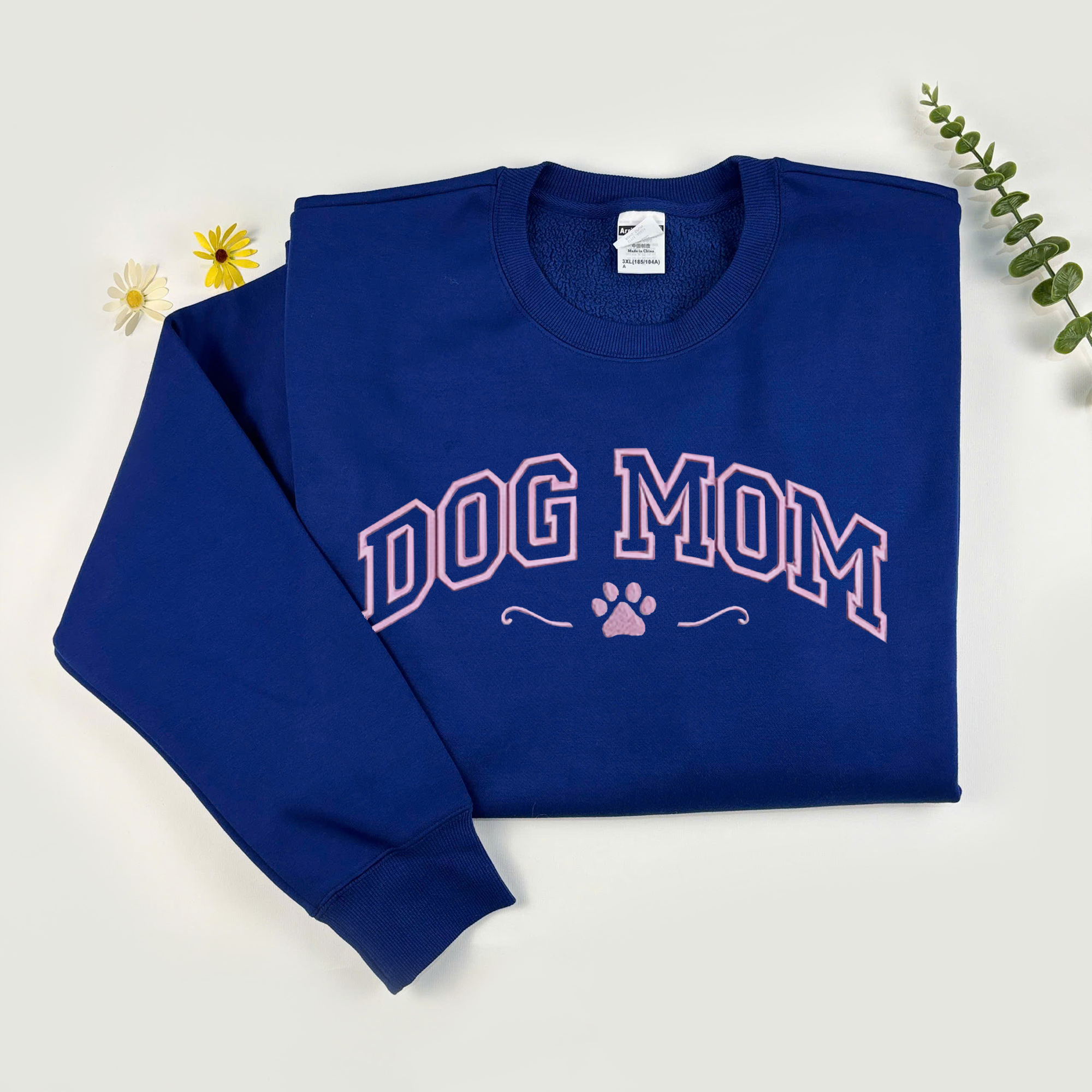 Dog Mom Embroidered Sweatshirt, Perfect Gift For Mom, Mothers Day Shirt