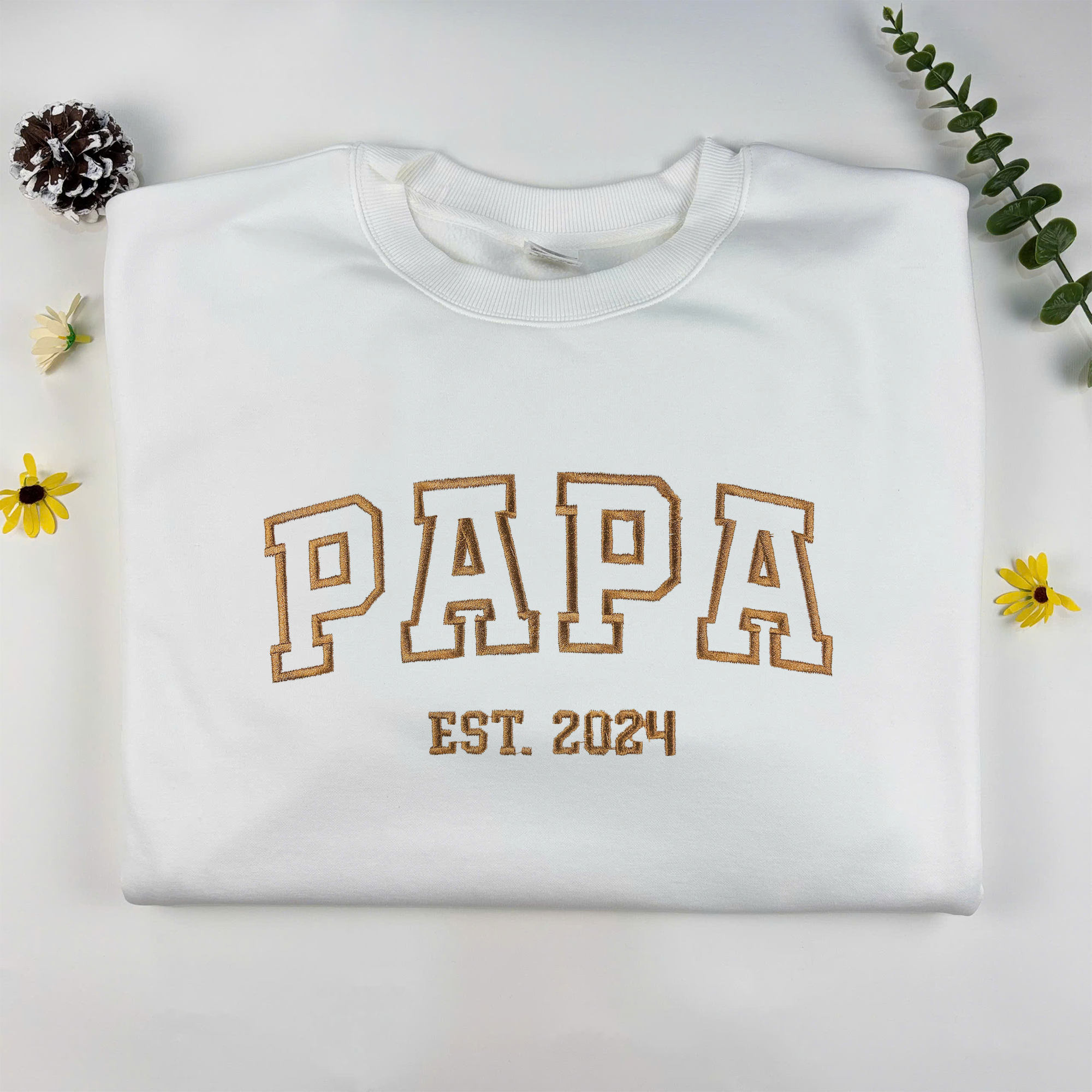 Custom Embroidered Sweatshirt From Your Text, Unisex Crewneck Cotton, Personalized Sweatshirt