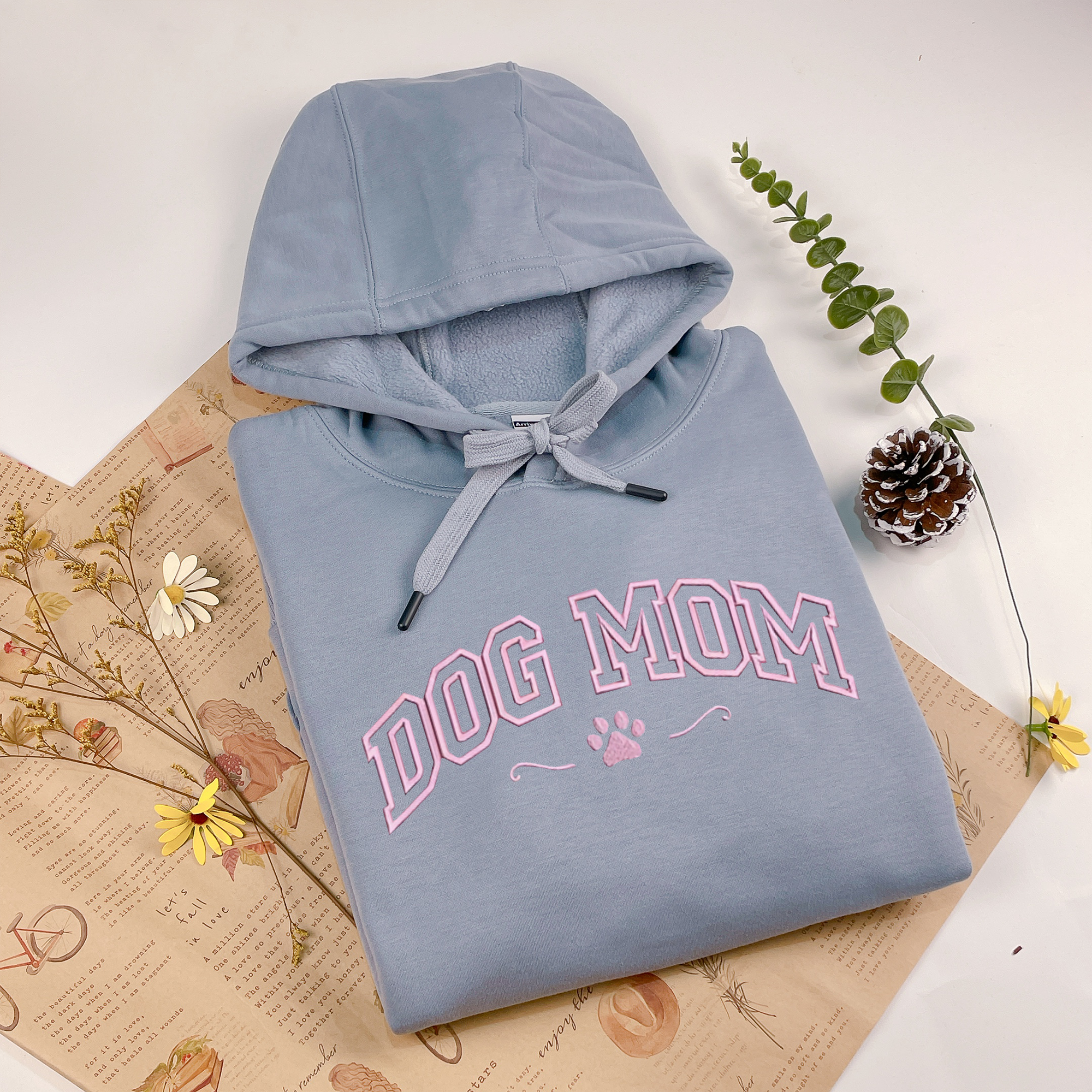 Dog Mom Embroidered Sweatshirt, Perfect Gift For Mom, Mothers Day Shirt