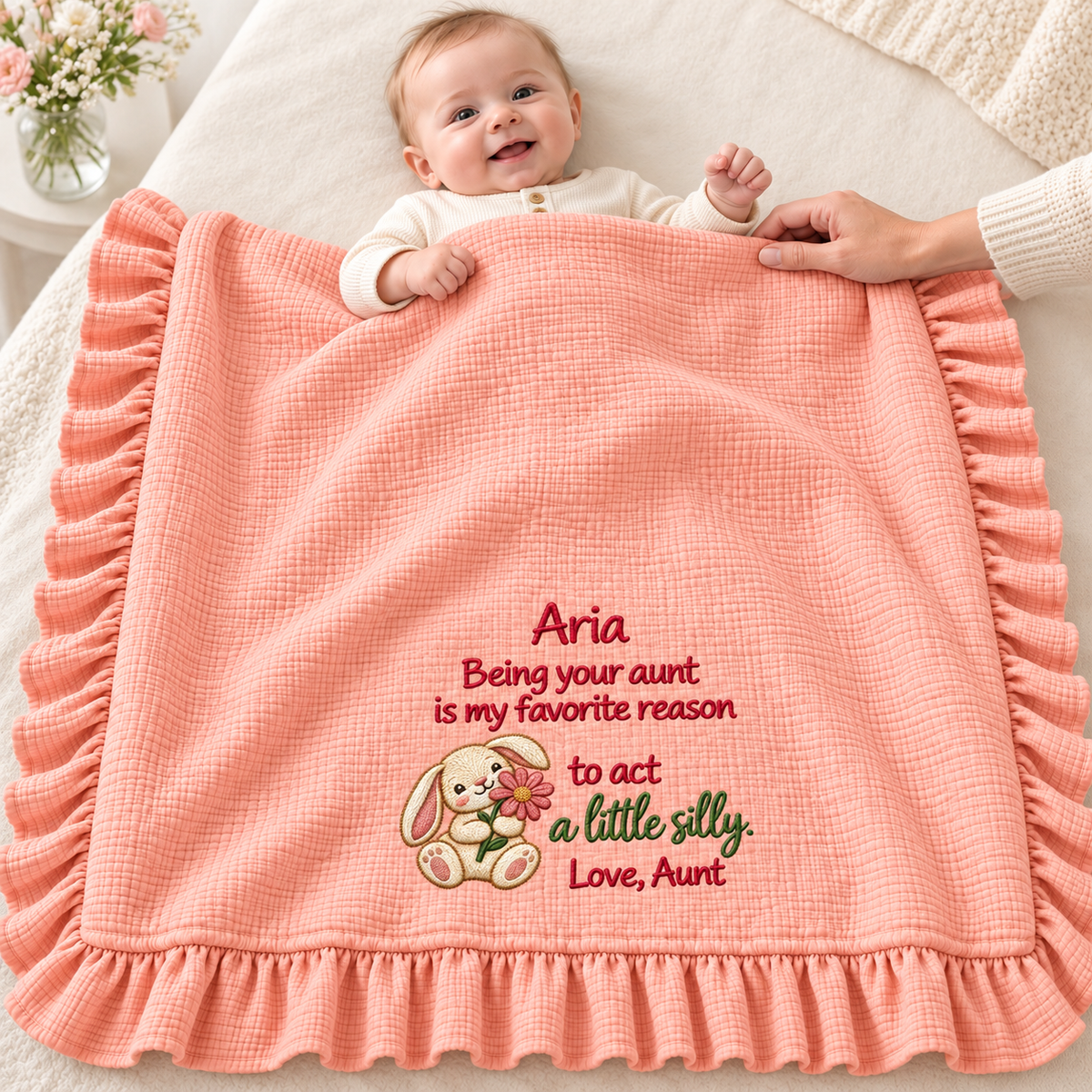 Love Mommy This Christmas Together Blanket | Personalized Keepsake Gift Blanket