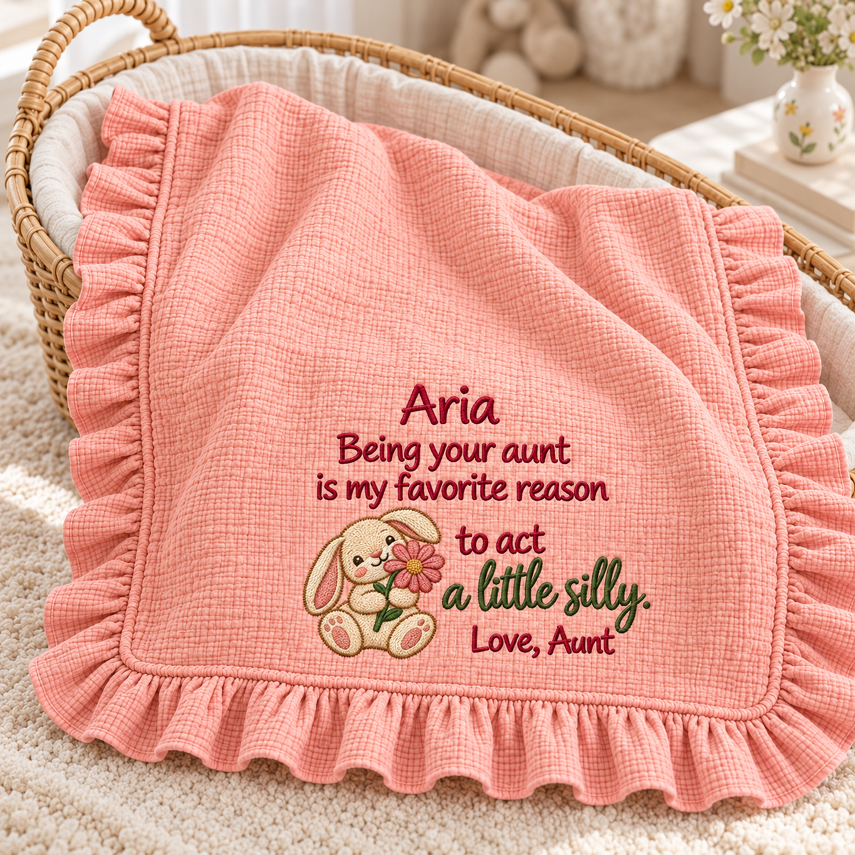 Love Mommy This Christmas Together Blanket | Personalized Keepsake Gift Blanket