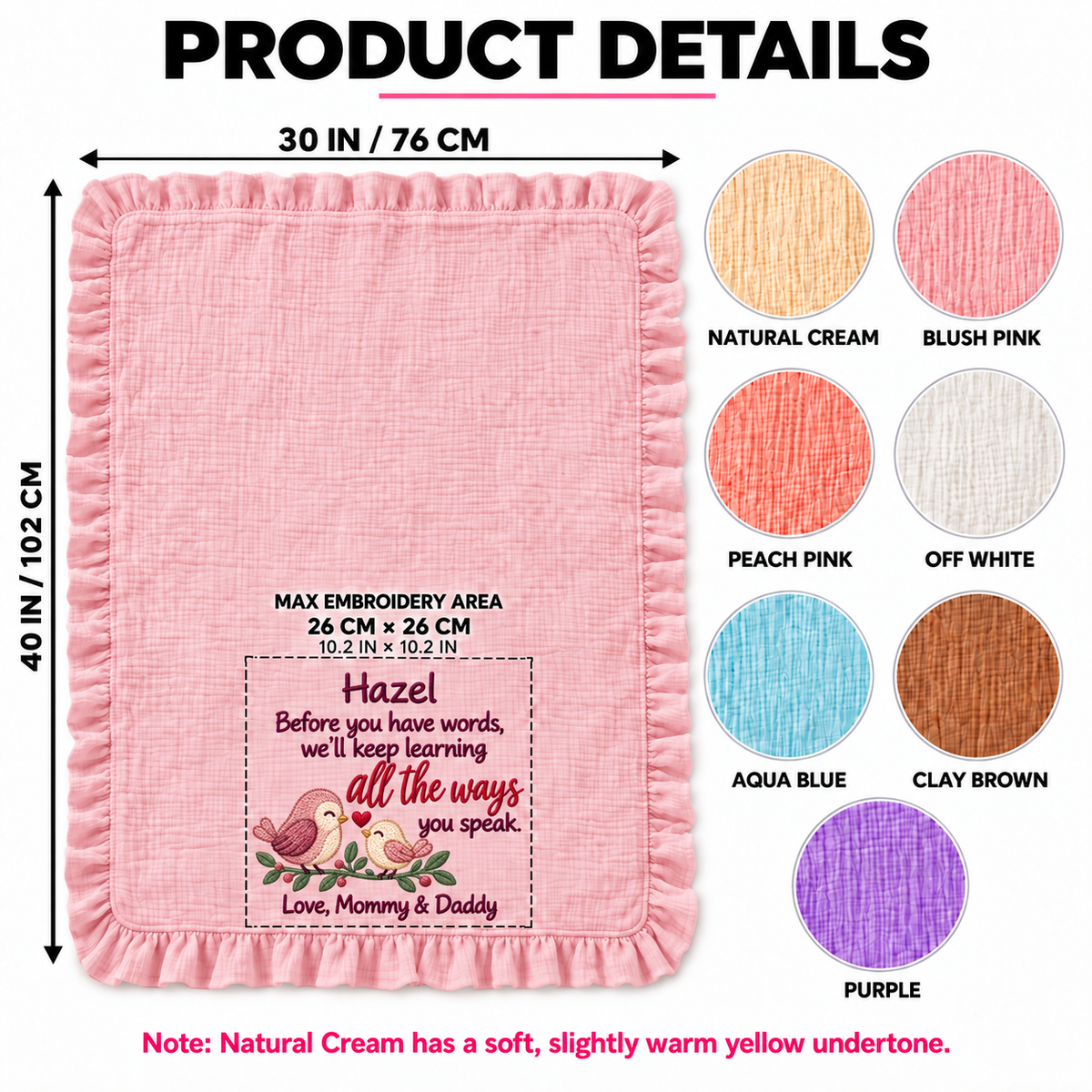 Our First Christmas Hand-in-Hand Keepsake Blanket | Mommy & Newborn Gift Blanket