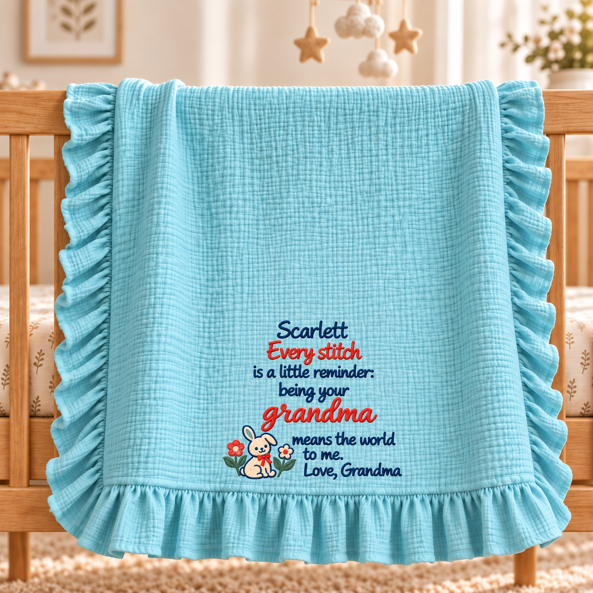 Doing Great Job This Christmas Blanket | Personalized Mommy & Newborn Keepsake Gift