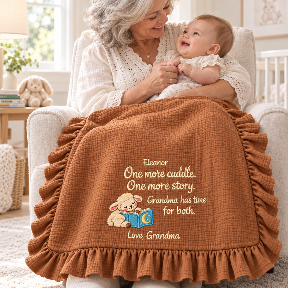 Happy First Christmas Keepsake Blanket | Mommy & Baby Hand-in-Hand Gift Blanket
