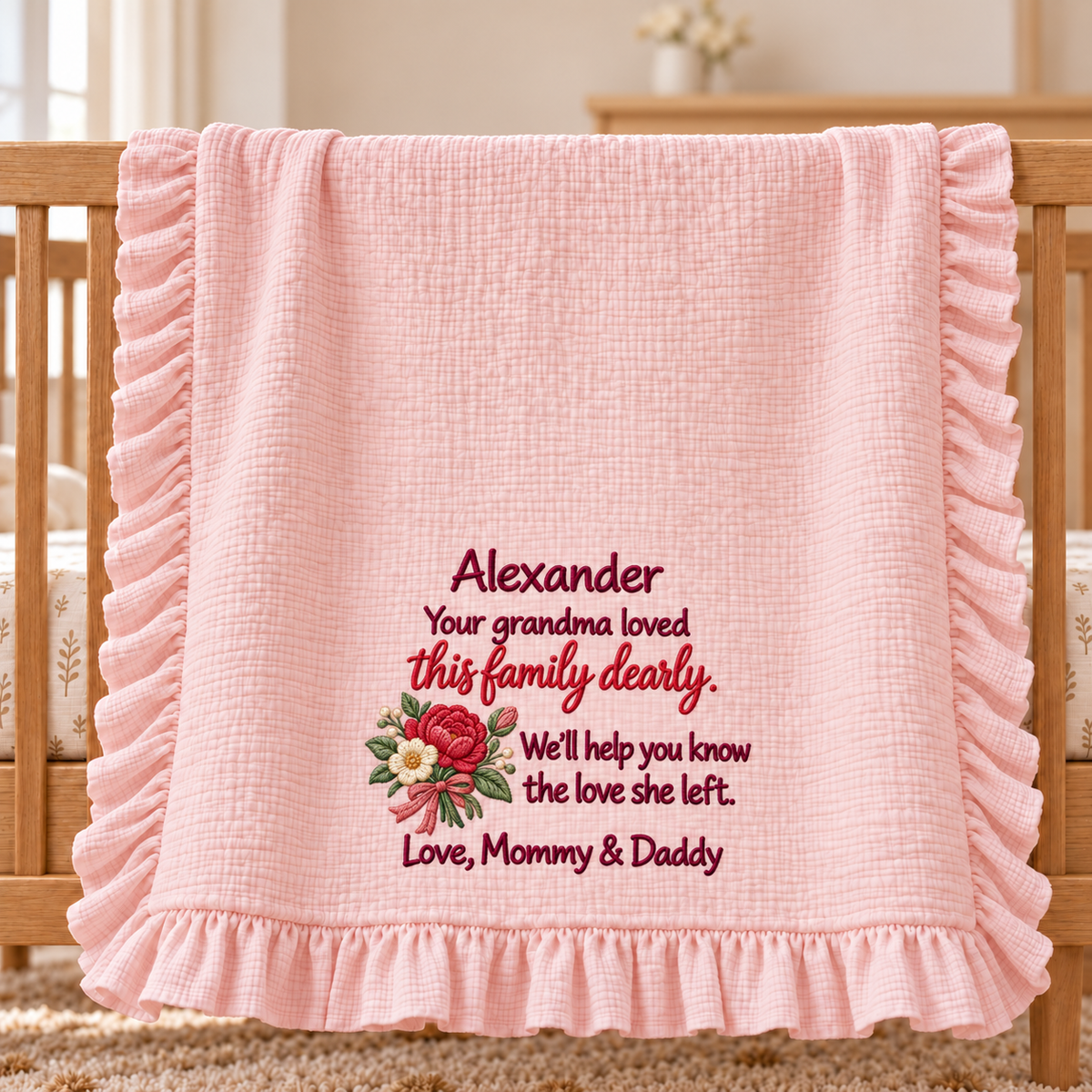 Doing Great Mommy This Christmas Together Blanket | Personalized Keepsake Gift
