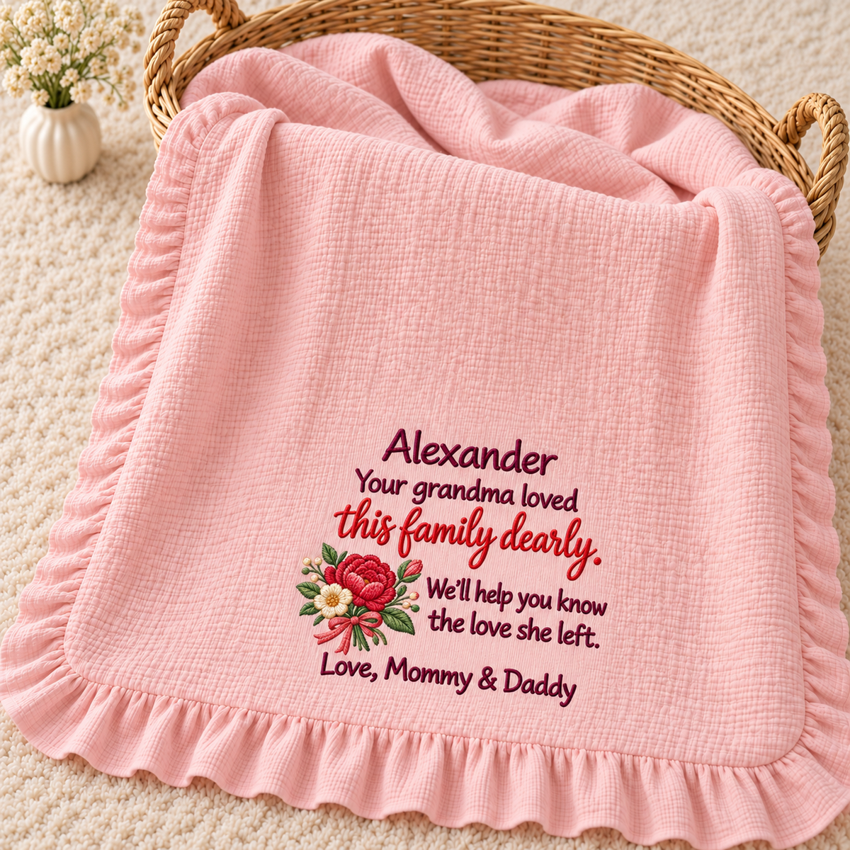 Doing Great Mommy This Christmas Together Blanket | Personalized Keepsake Gift
