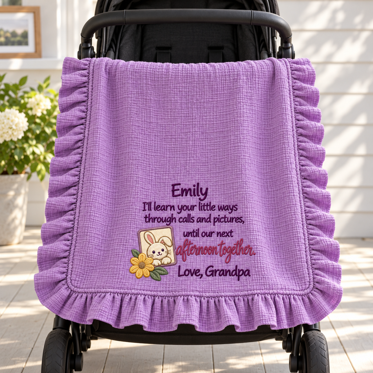 Happy Our First Christmas Keepsake Blanket | Personalized Newborn Gift Blanket
