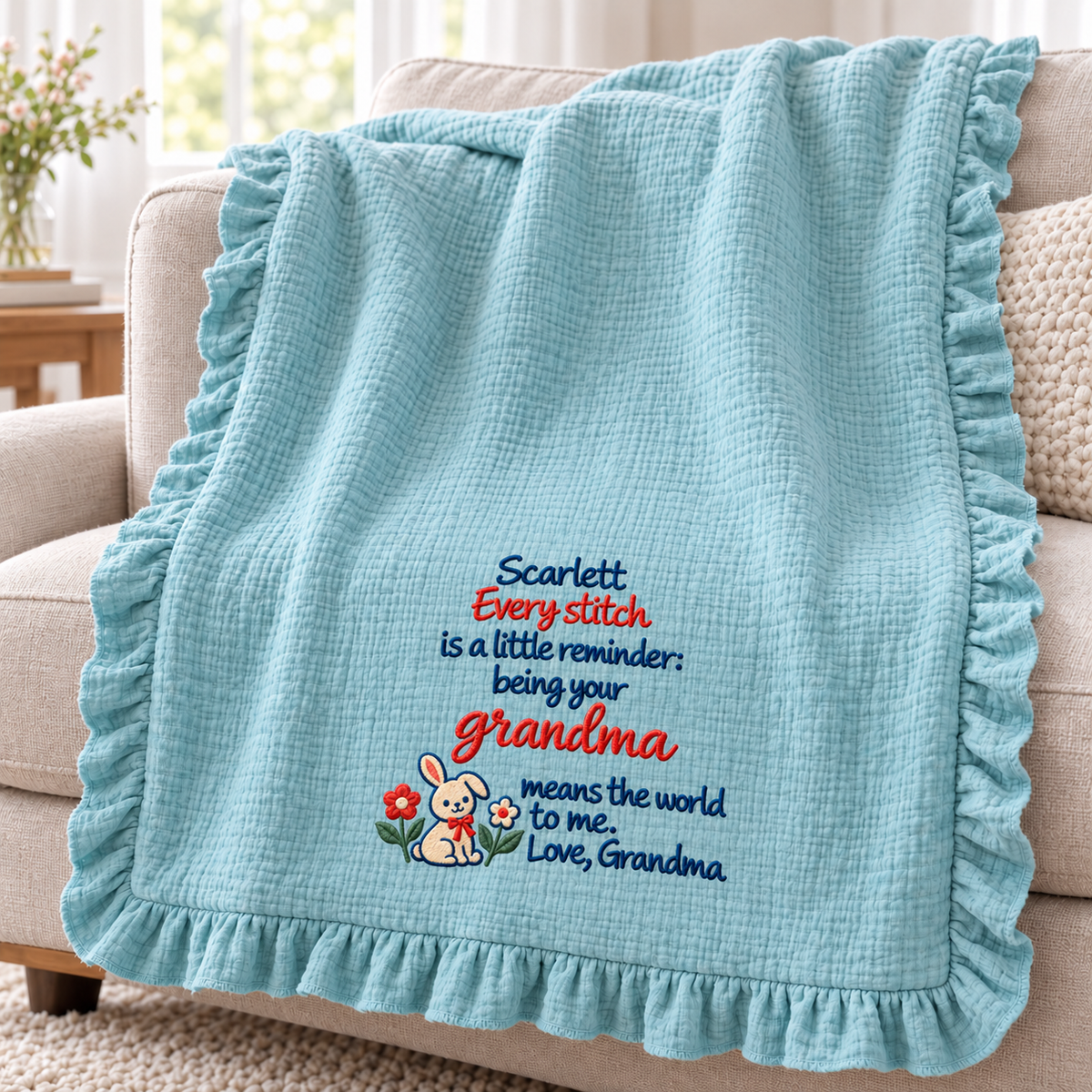 Doing Great Job This Christmas Blanket | Personalized Mommy & Newborn Keepsake Gift