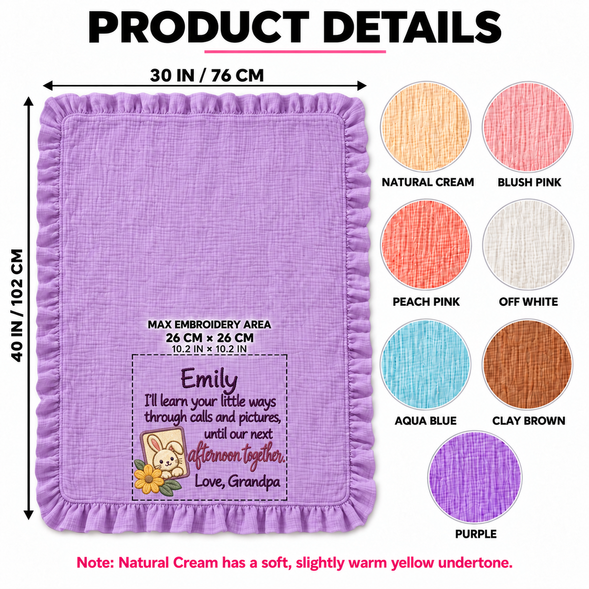 Happy Our First Christmas Keepsake Blanket | Personalized Newborn Gift Blanket