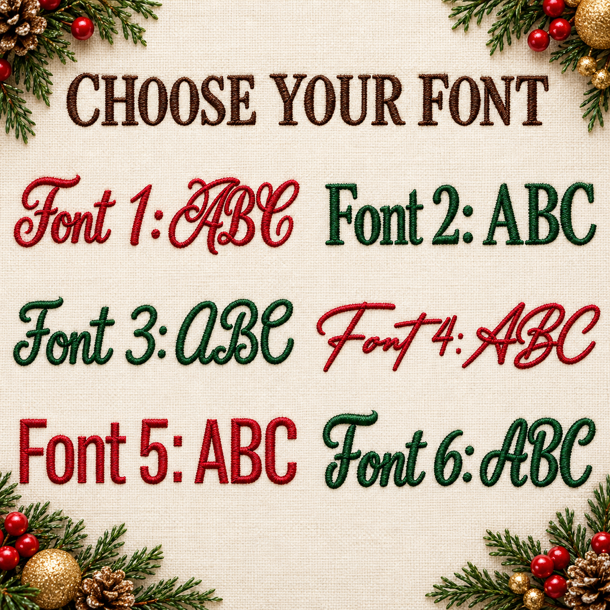 Personalized Initial Christmas Stocking – Custom Embroidered Letter, 6 Fonts