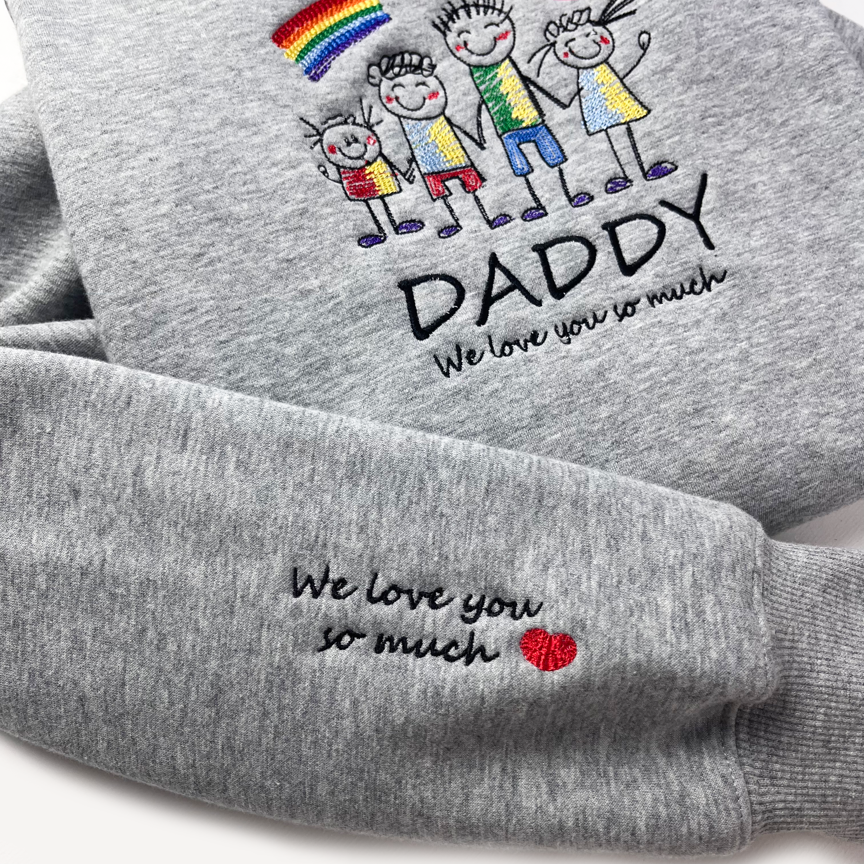 Custom Kid's Drawing Embroidery Sweatshirt, Children's Art Sweatshirt, Personalized Shirt