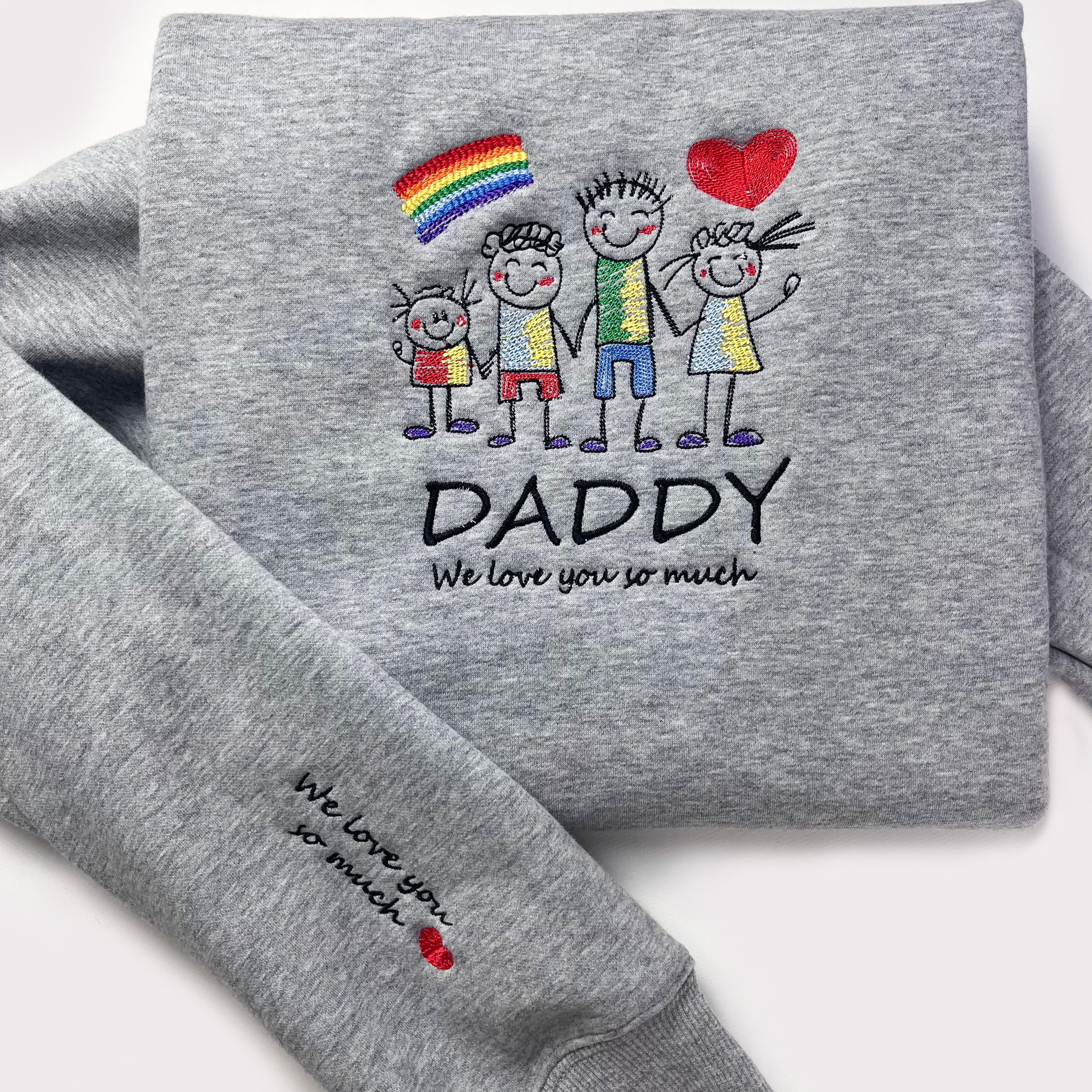 Custom Kid's Drawing Embroidery Sweatshirt, Children's Art Sweatshirt, Personalized Shirt