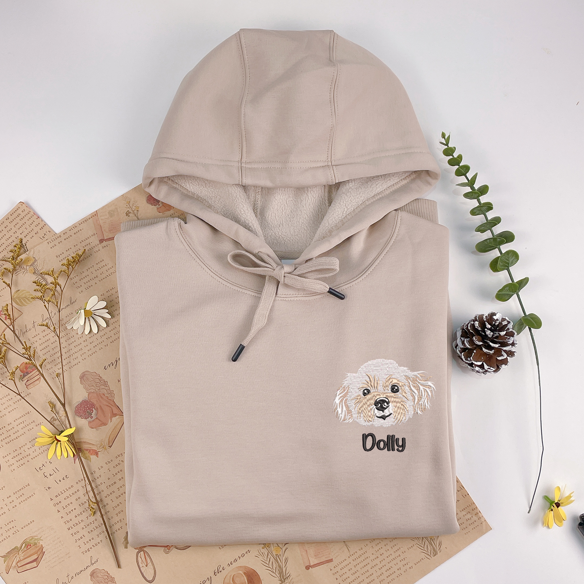 Custom Embroidered Pet Sweatshirt, Custom Dog Sweatshirt, Shirt For Pet Lovers