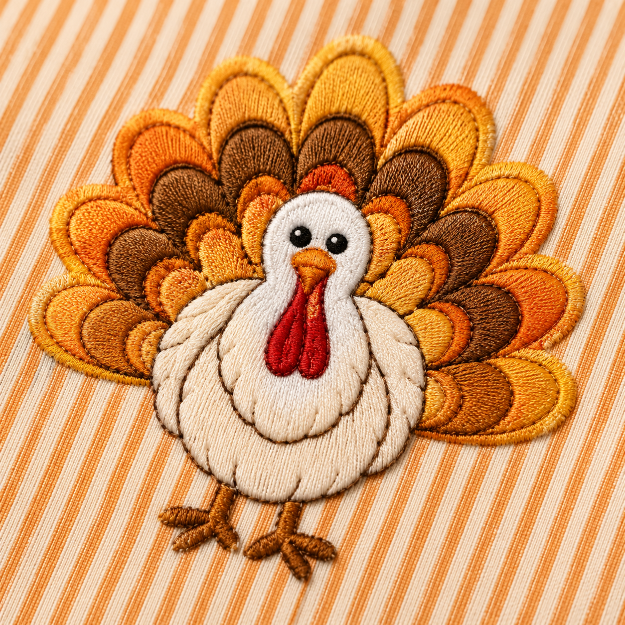 Personalized Thanksgiving Wreath Bow – Embroidered Turkey & Monogram Fall Door Decor
