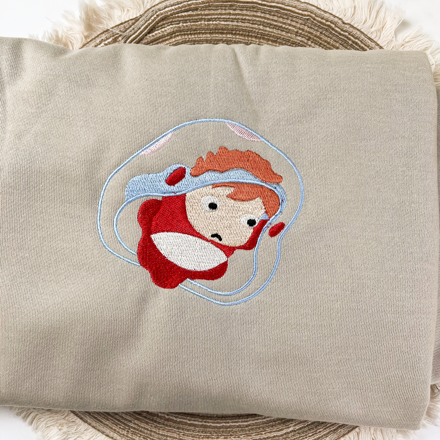 Anime Embroidered Crewneck Sweatshirt, Studio Ghibli Shirt, Gift for anime fans