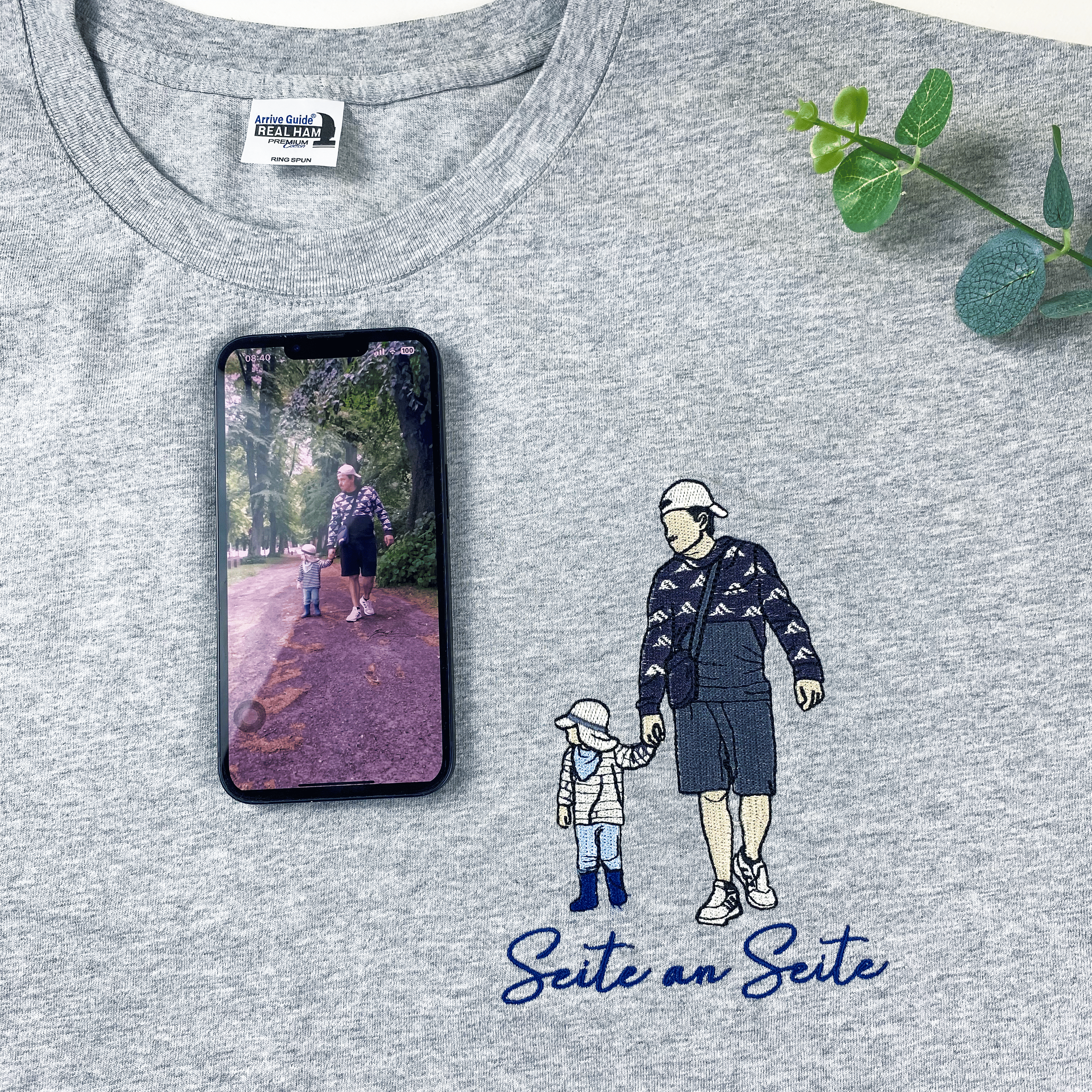 Custom Family Embroidered Photo Tshirt, Personalized Tshirt For Dad Mom, Shirt for Husband