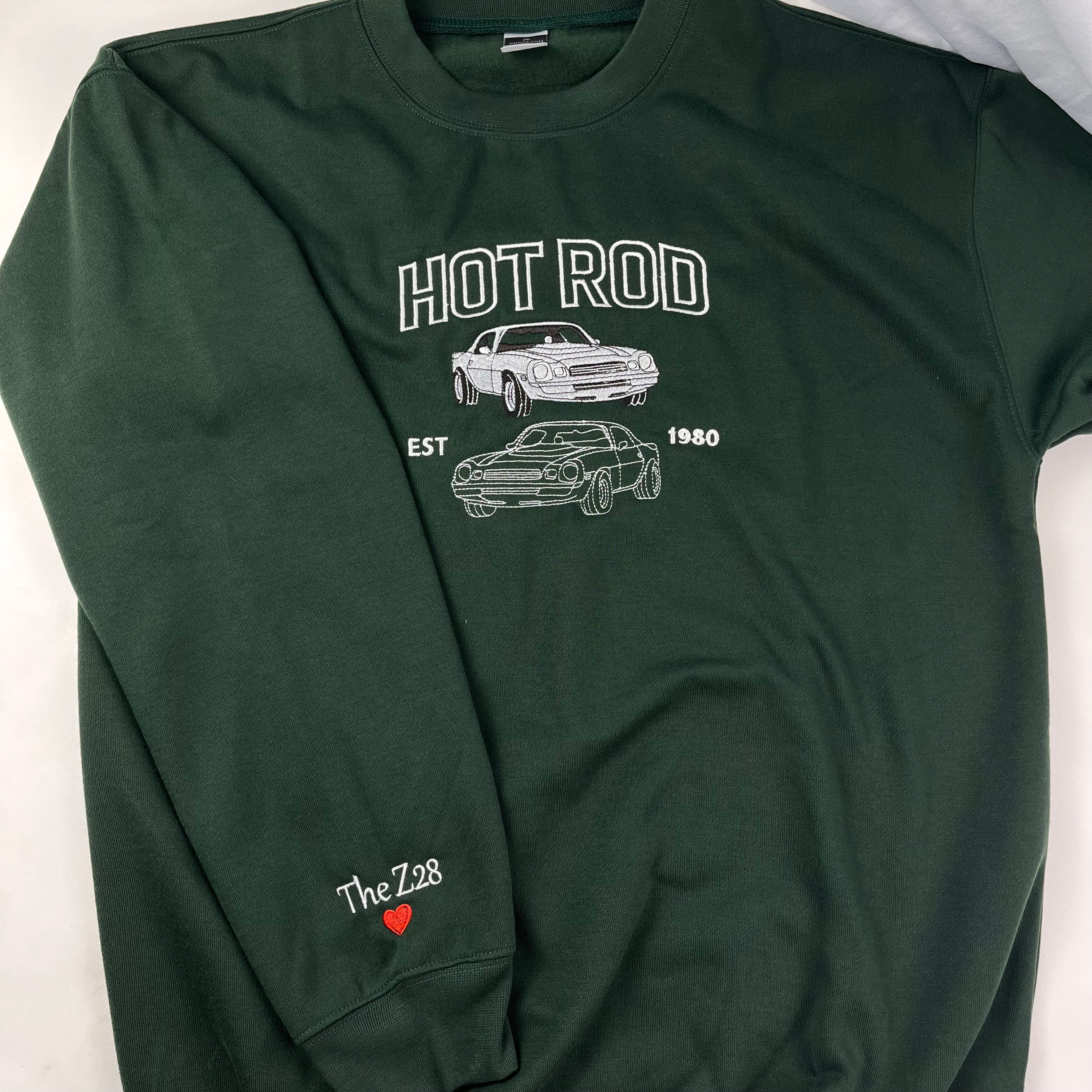 Photo Car Embroidered Sweatshirt, Customized Car Sweatshirt, Sweatshirt For Husband
