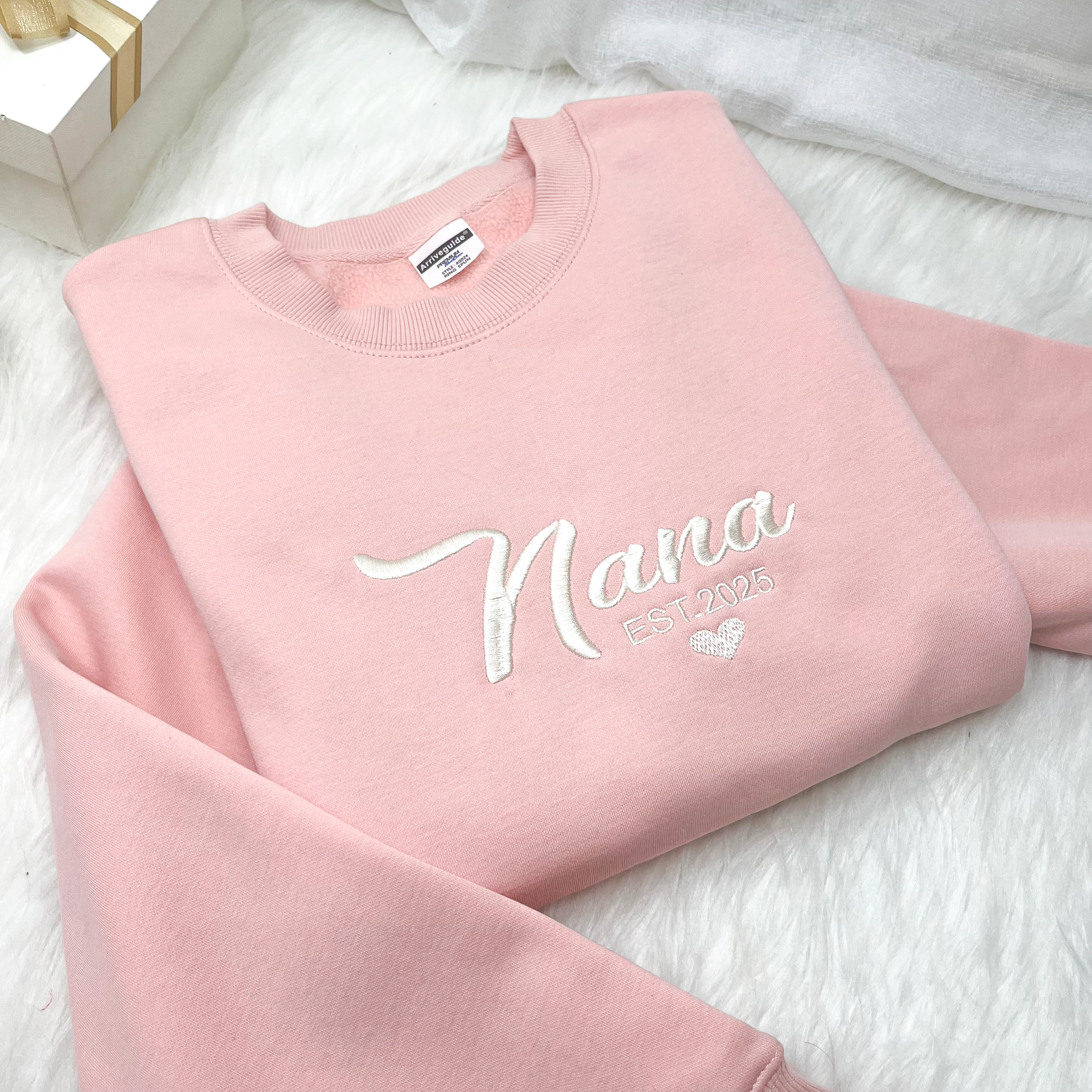 Nana, Mimi, Nene Customized Embroidered Sweatshirt, Personalized Gift for Grandma, Grandmother