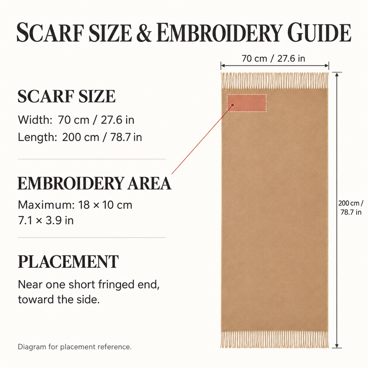 Scarf colour chart - 14 colors