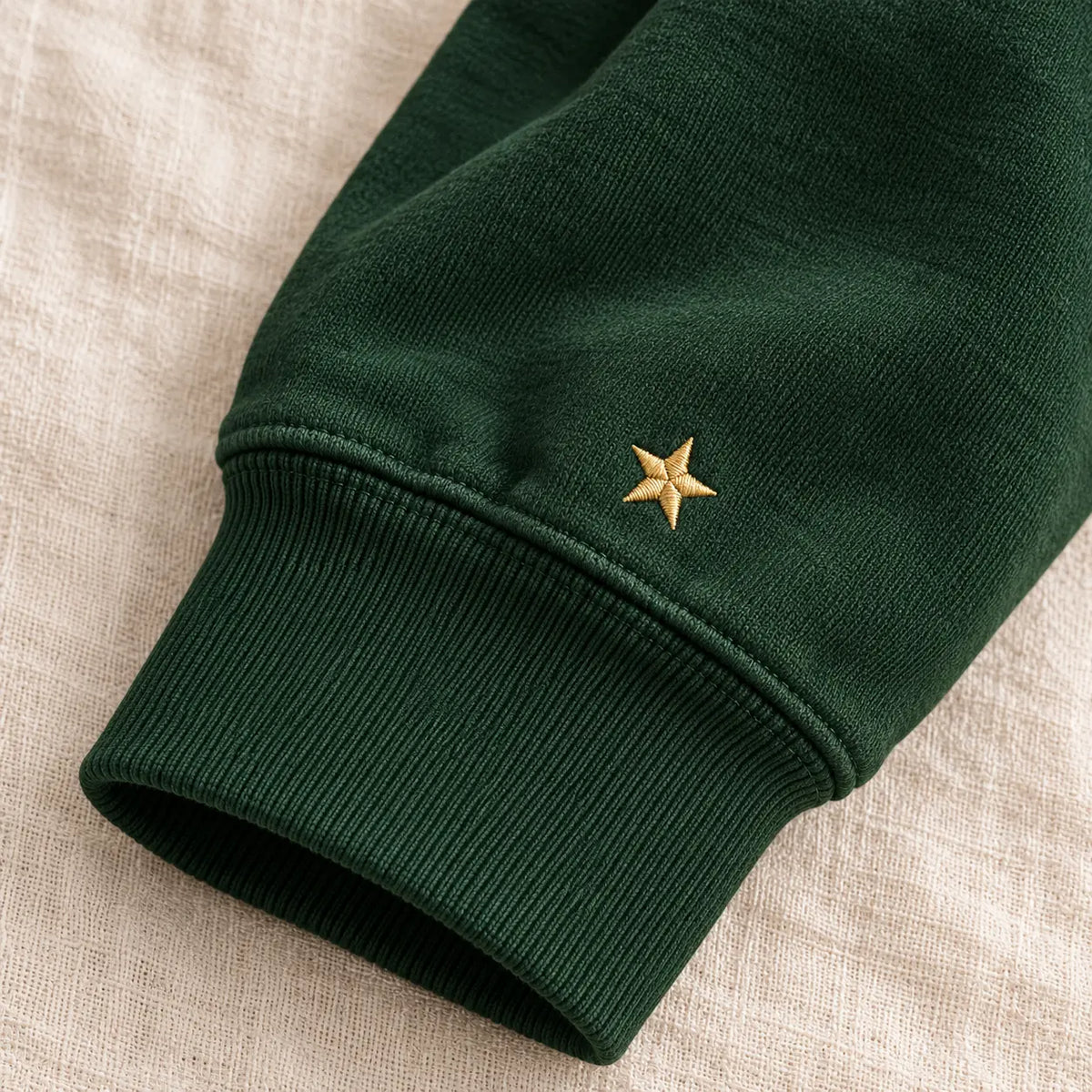 Three Christmas Trees Embroidered Sweatshirt, Hoodie & T-Shirt — Sweatshirt sleeve mockup