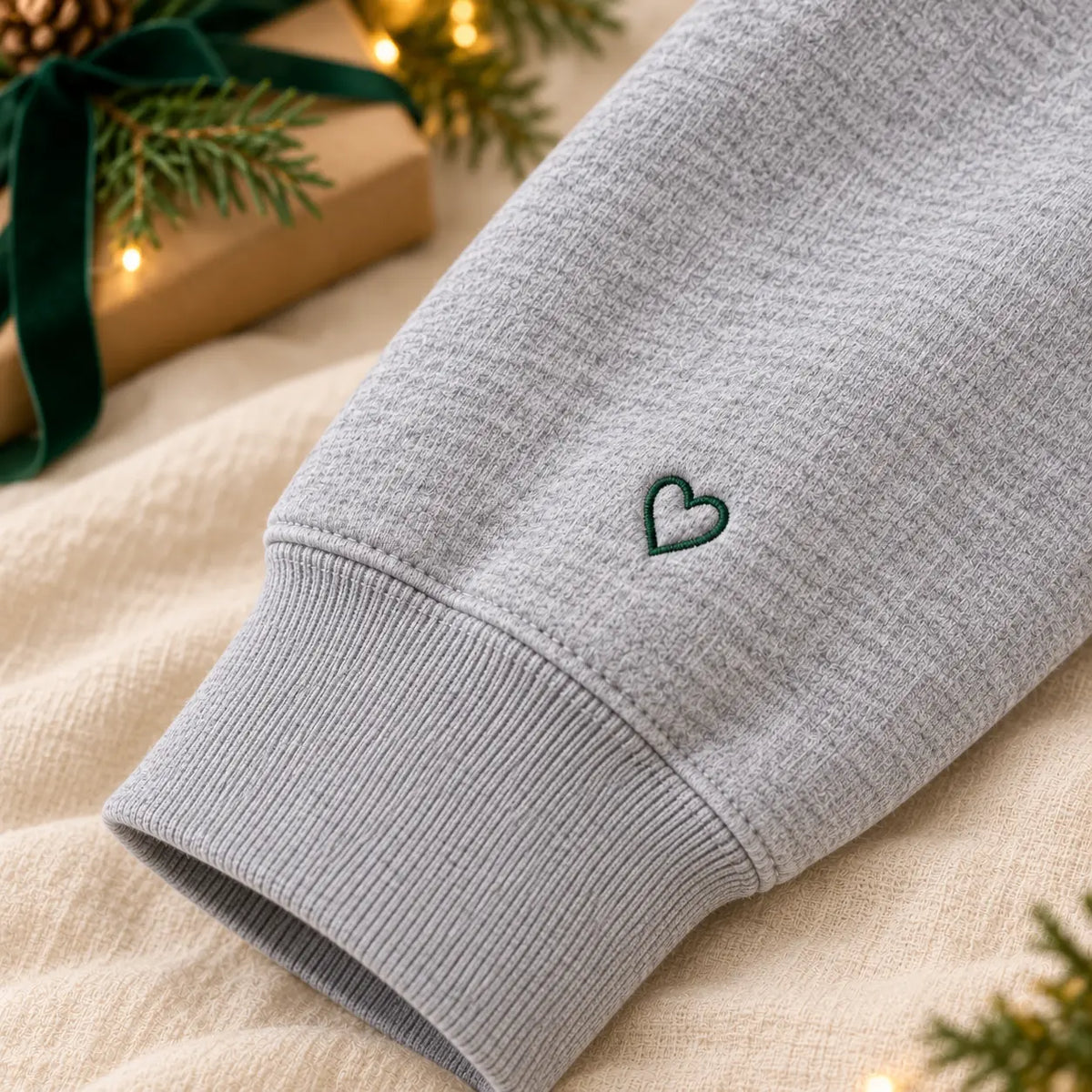World’s Best Grandpa Embroidered Sweatshirt, Hoodie & T-Shirt — Hoodie sleeve mockup