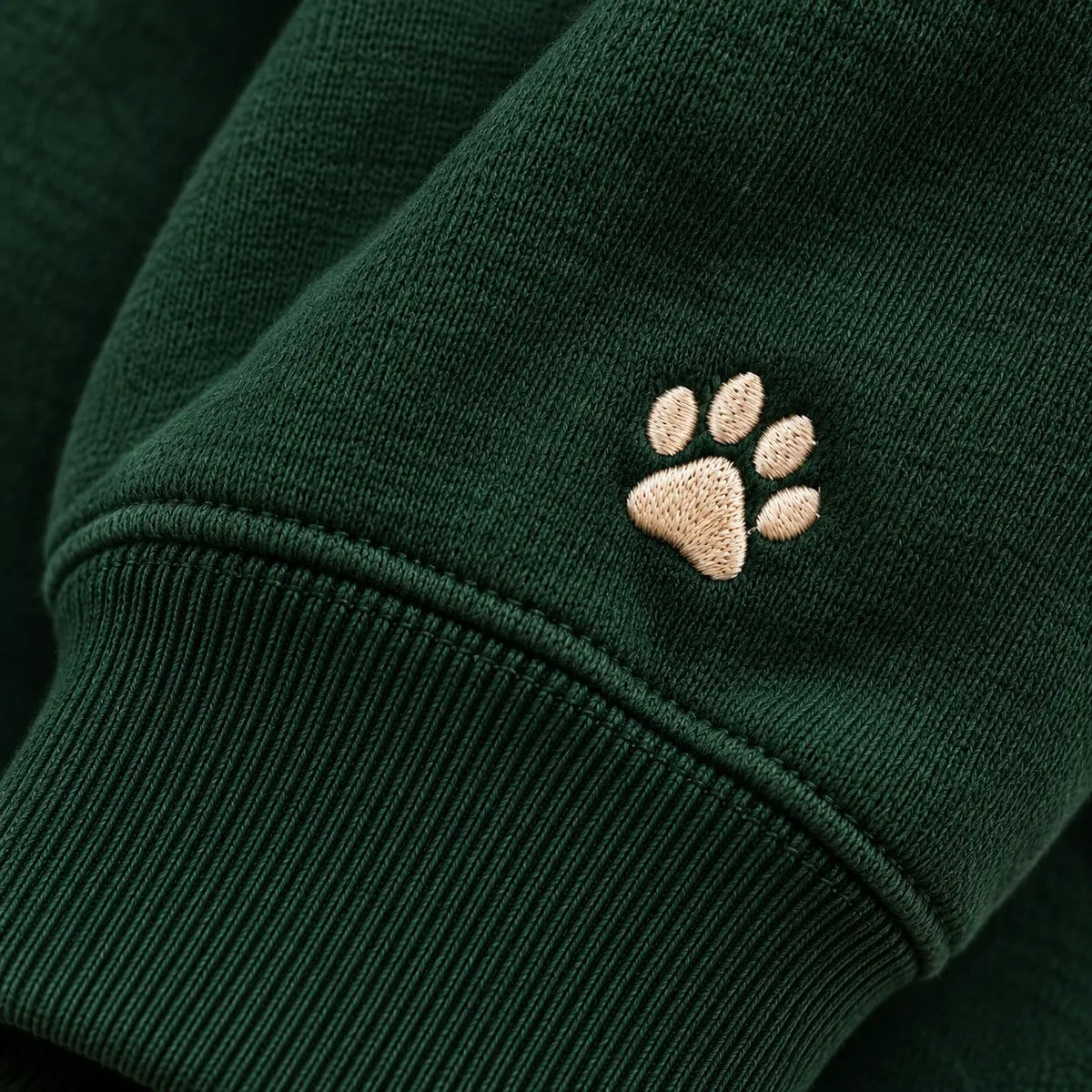 Personalized Golden Dog Portrait Embroidered Sweatshirt, Hoodie & T-Shirt — Sweatshirt sleeve mockup