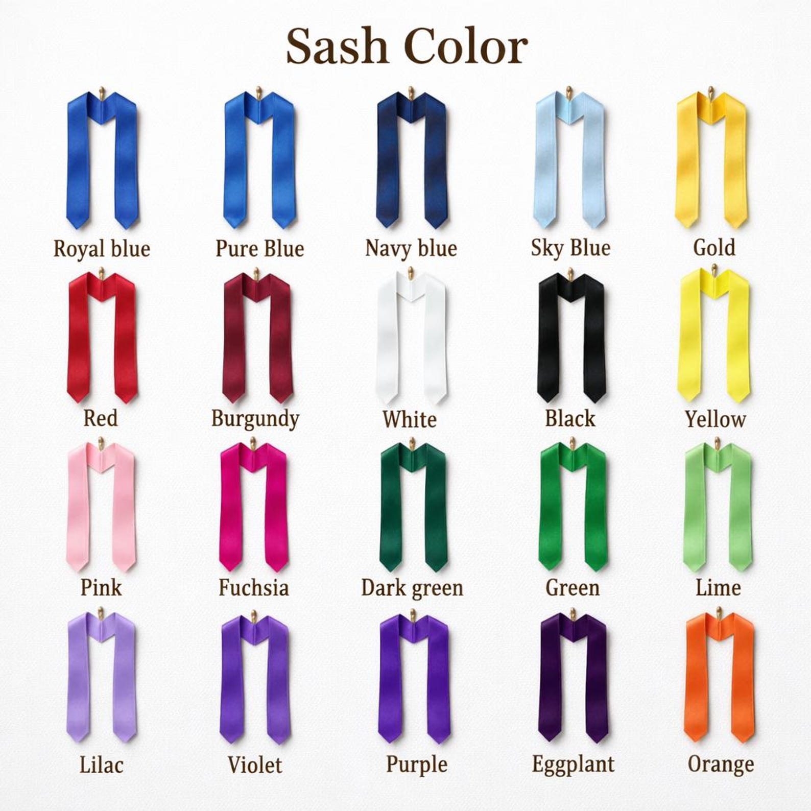 Custom Embroidered Text Logo Graduation Stole, Your Design Stoles Gradute Sash Class of 2026 #N1